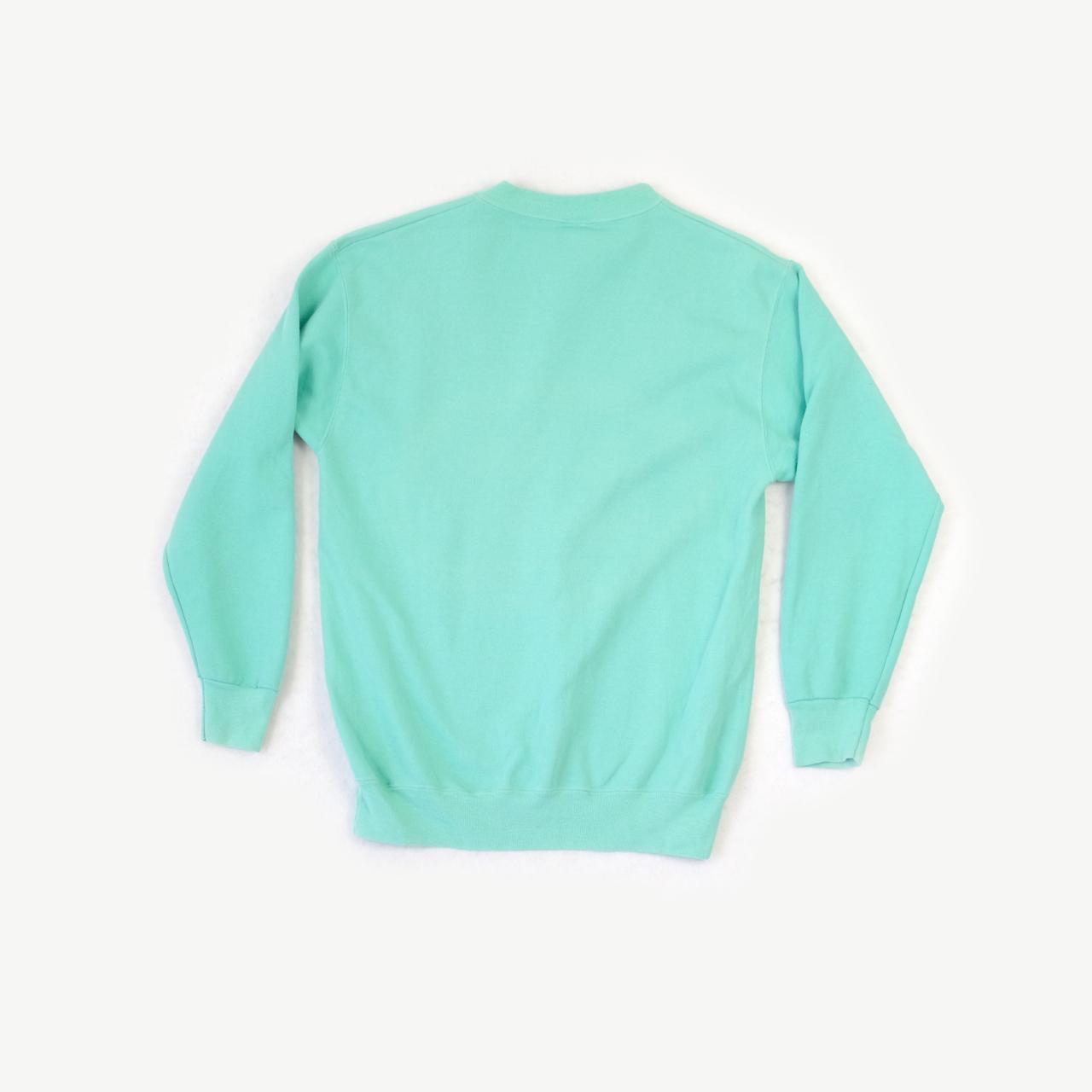 Women's Green and Blue Sweatshirt | Depop