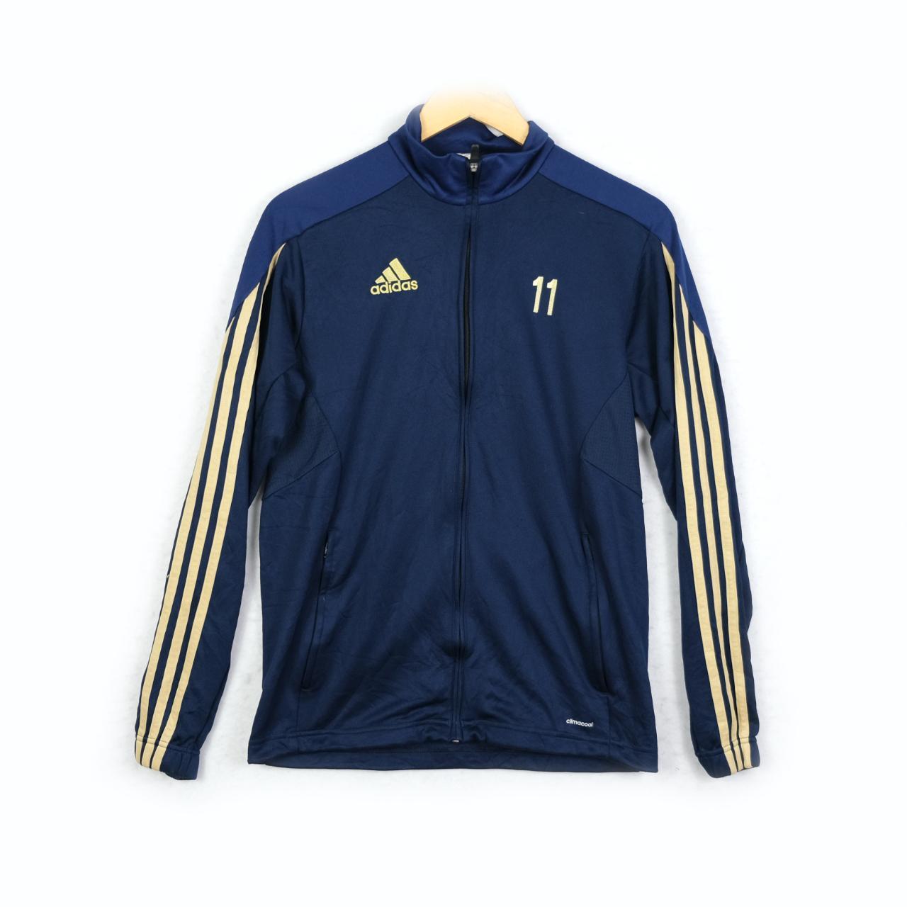 Adidas Men's Blue and Navy Jacket | Depop