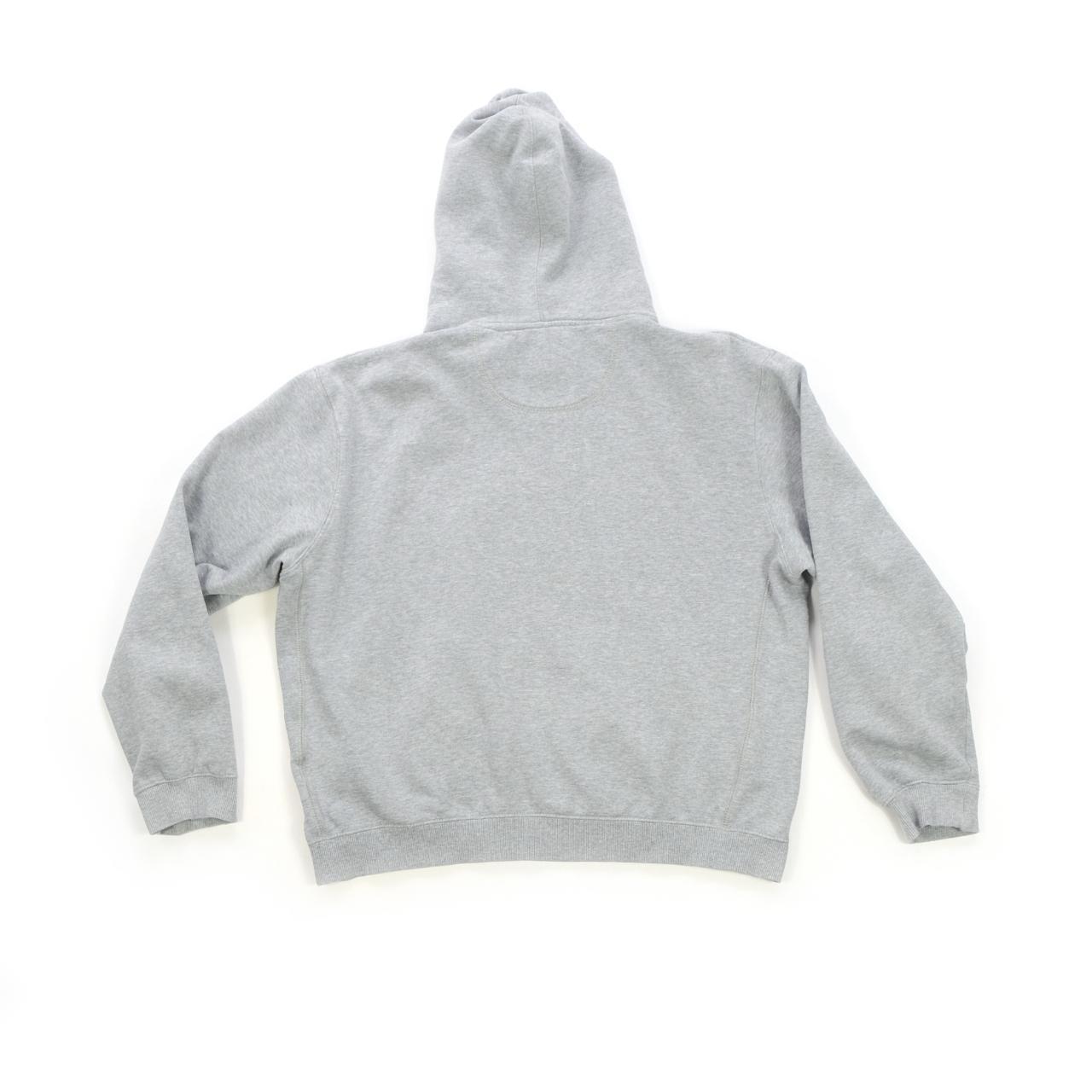 Russell Athletic big logo grey cotton hoodie... - Depop