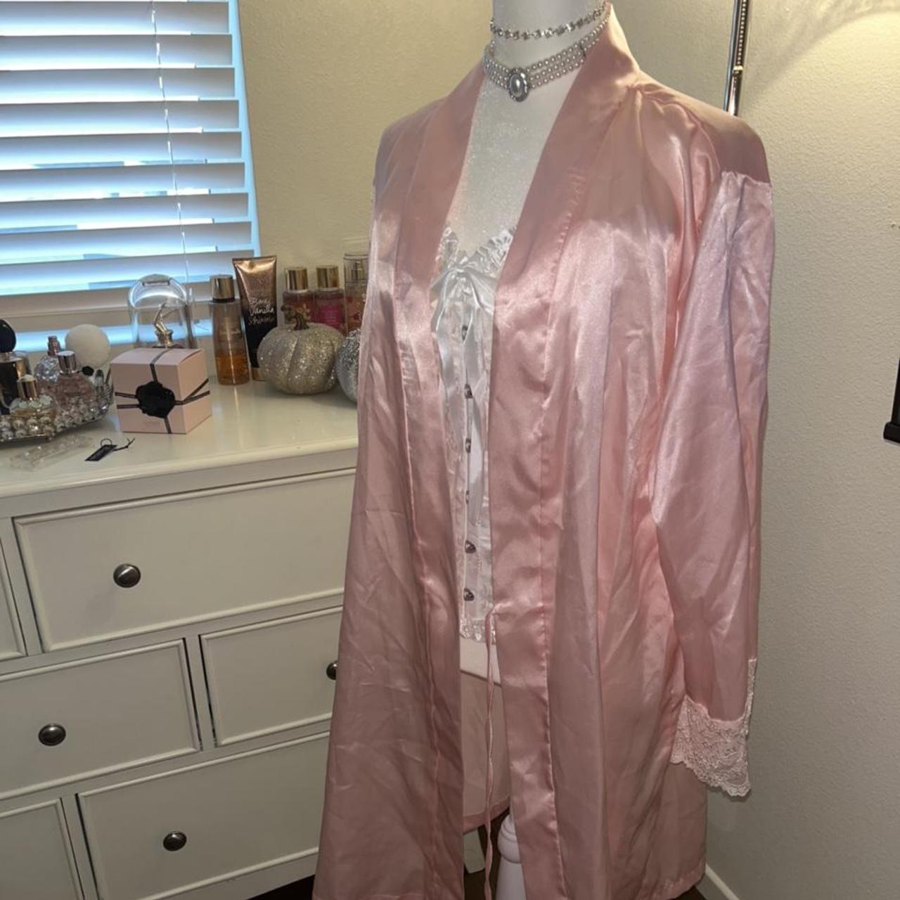 silky pink robe