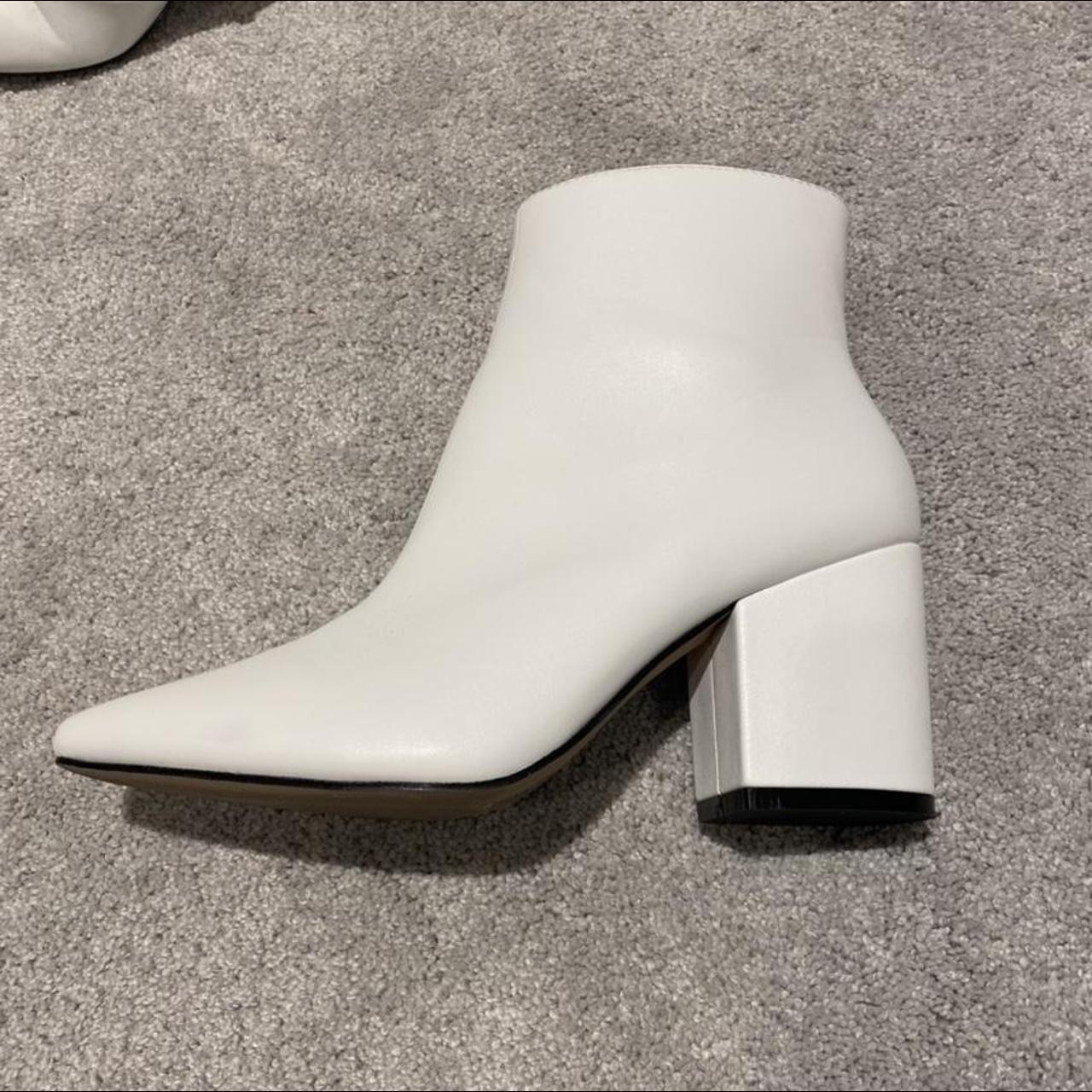 RAID WHITE HEELED BOOTIES - Depop