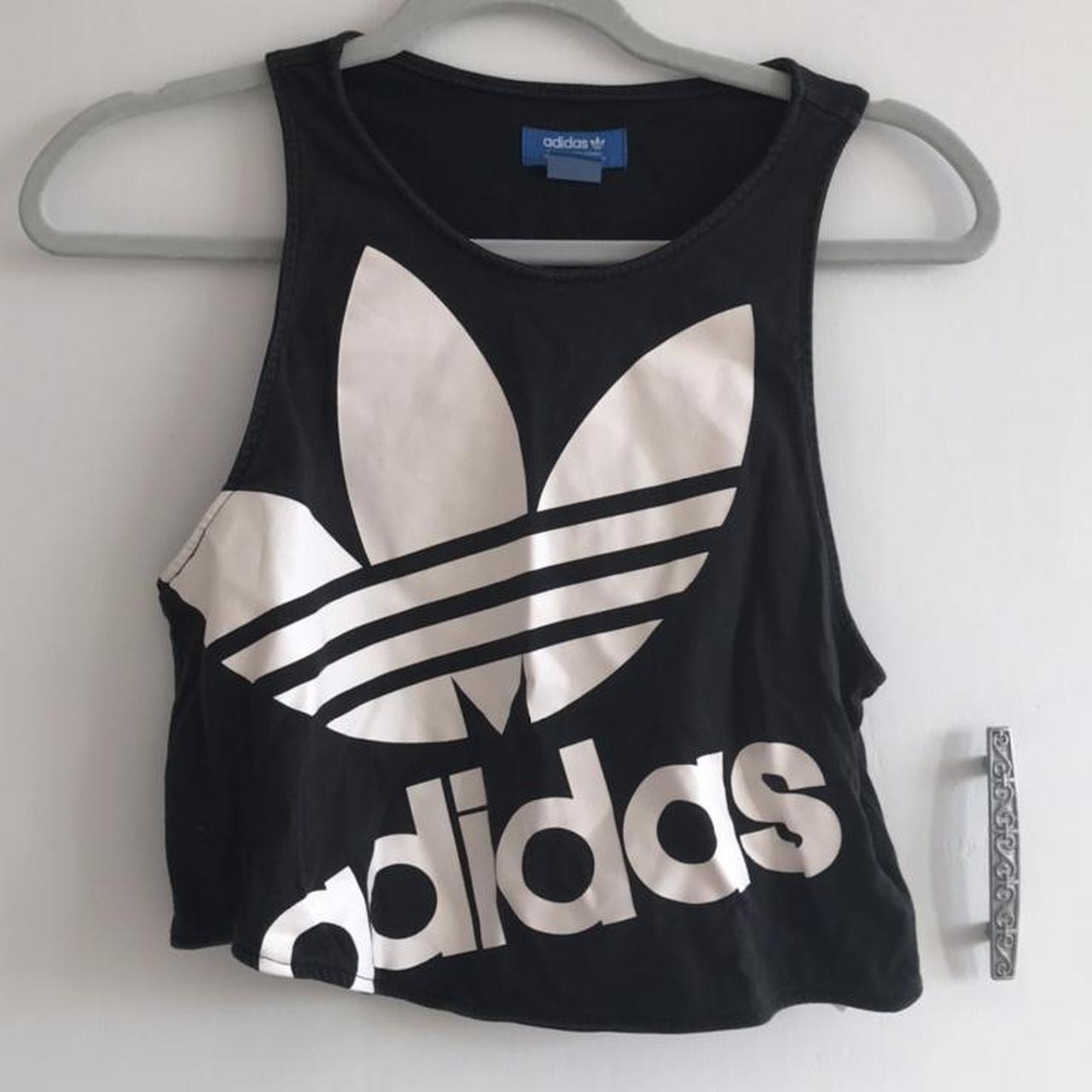 Adidas Originals Women's White and Black Vests-tanks-camis | Depop