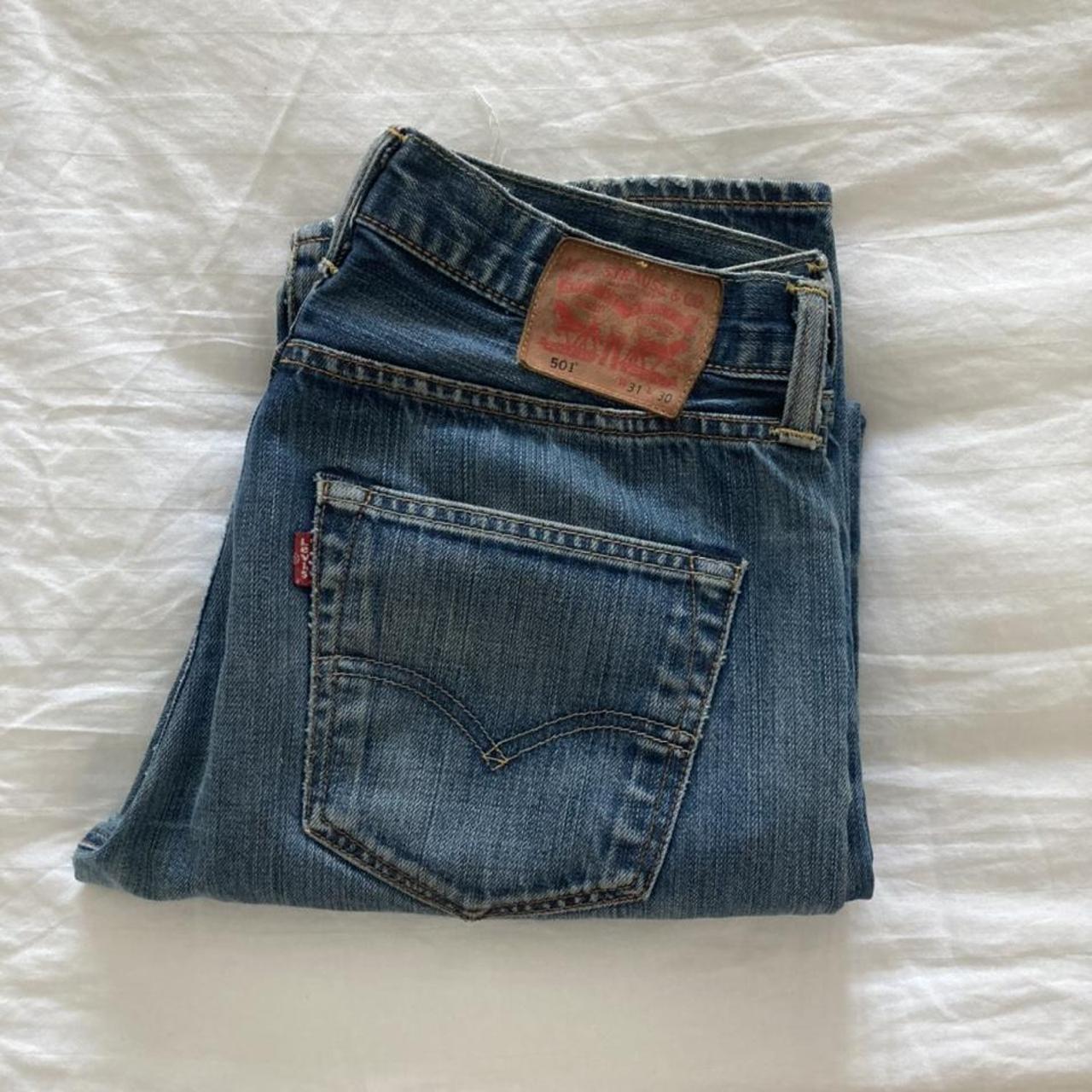 LEVIS LOW WAISTED STRAIGHT LEG JEANS#N#— there is a... - Depop