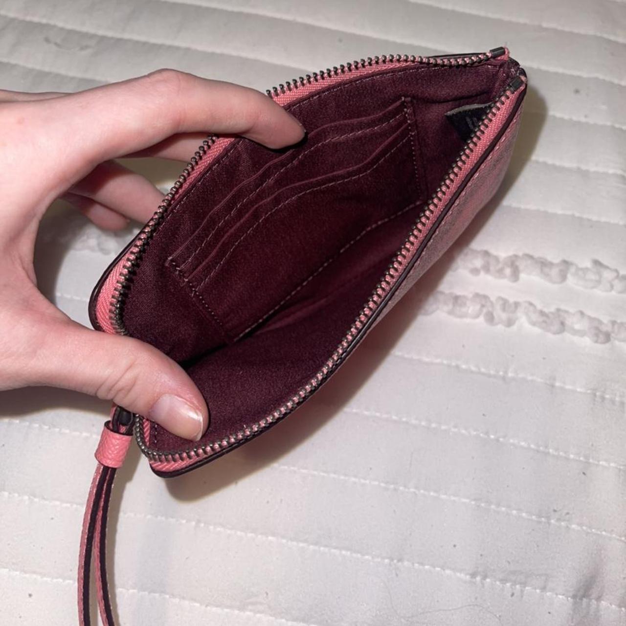 Pink Coach wallet wristlet OPEN TO OFFERS! 100% - Depop