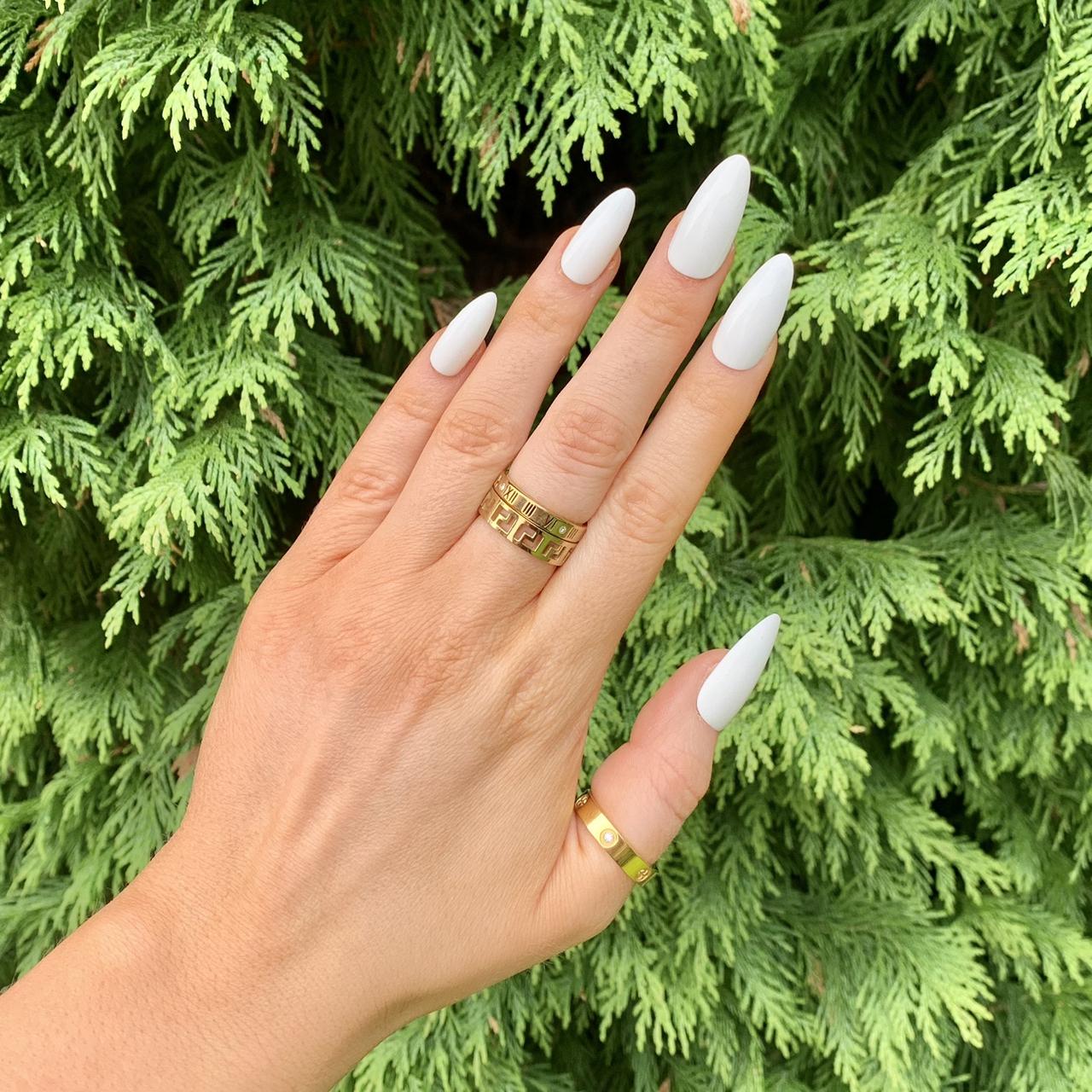 WHITE ALMOND NAILS🤍 (SET OF 10) ＊ This set are... Depop