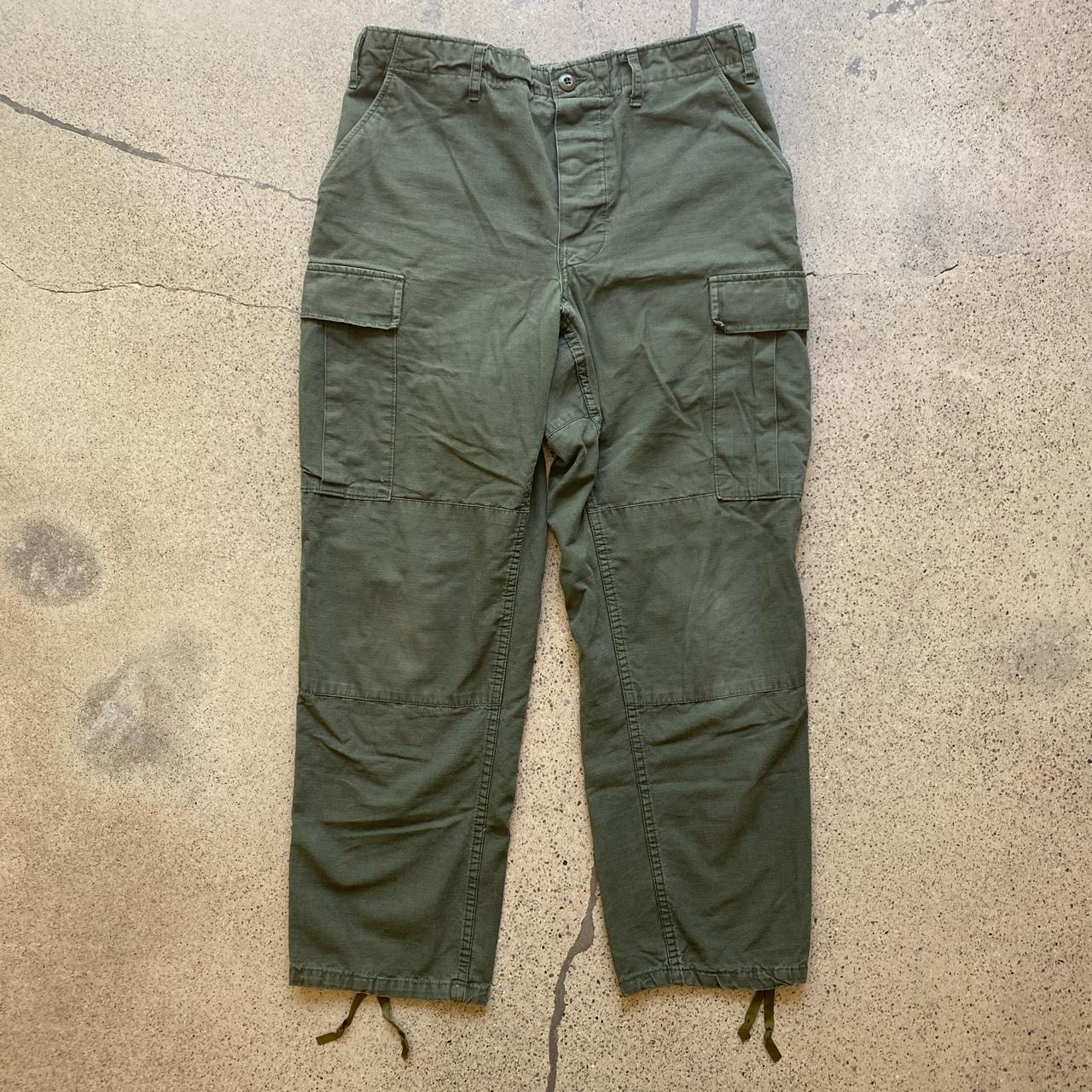 Vintage Military Cargo Pants Waist Measured Flat... - Depop