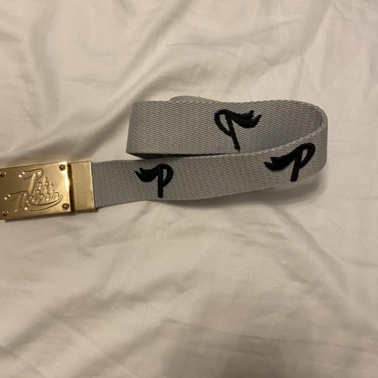 Zumiez Men's Grey and Gold Belt Depop