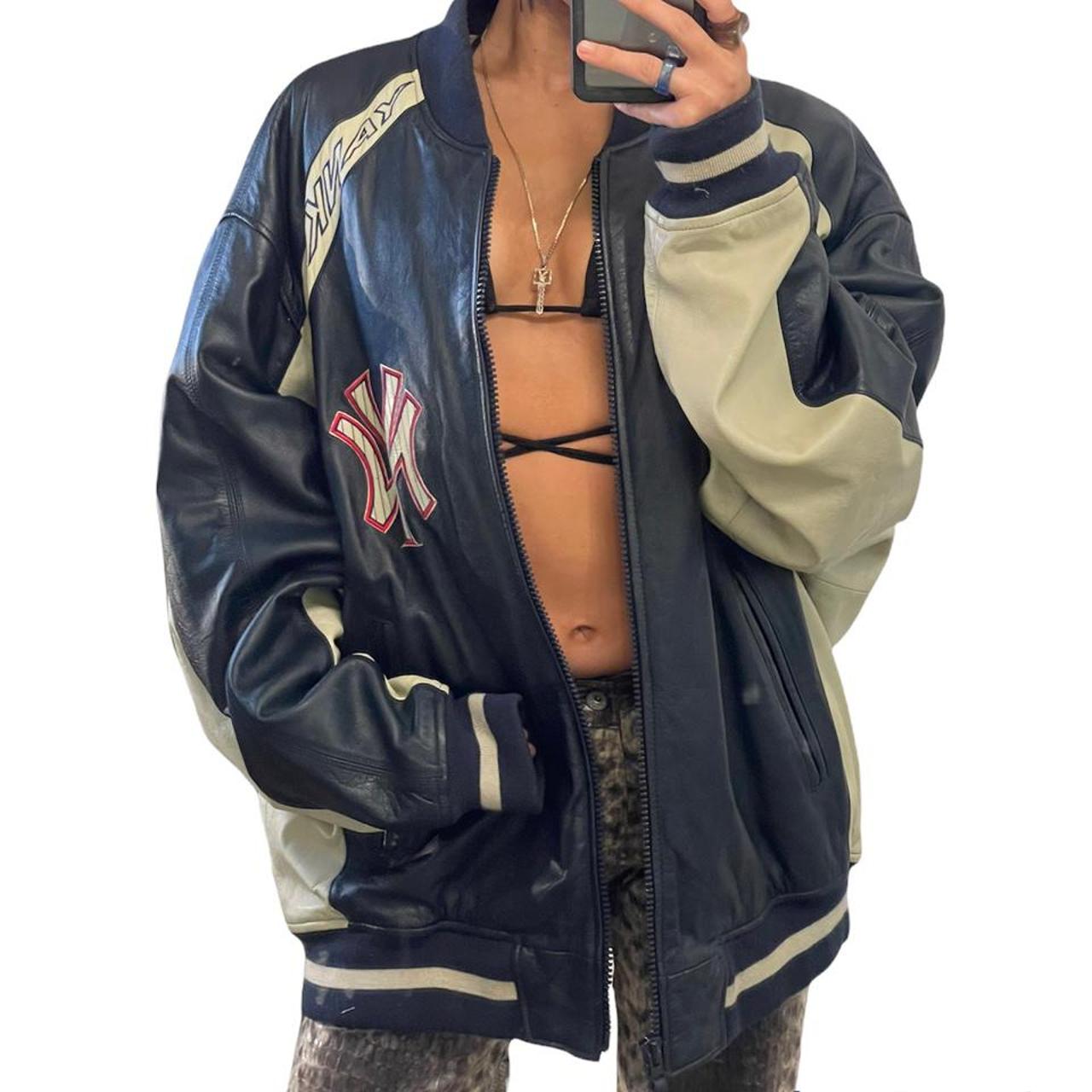 ny yankees leather jacket