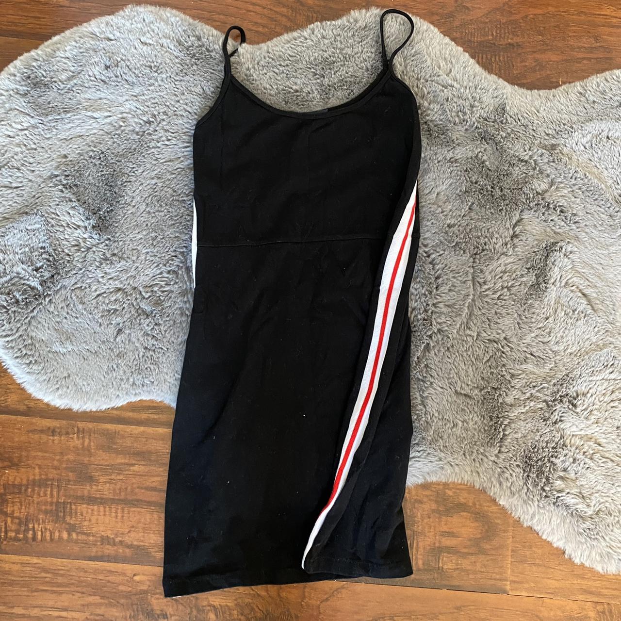 brandy melville bodycon black mini dress with... Depop
