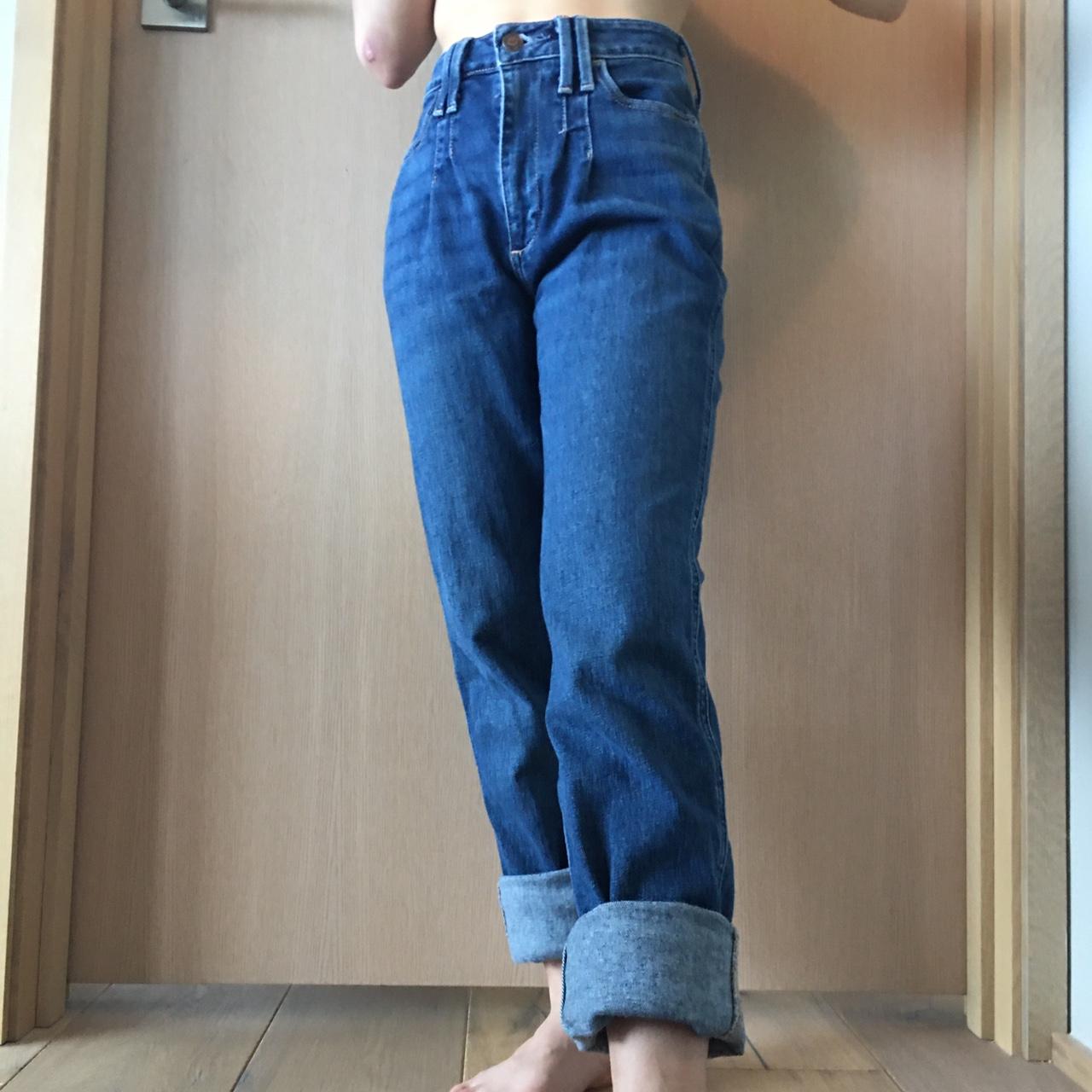 Hollister ultra high mom jeans (Jeans are cuffed in... - Depop