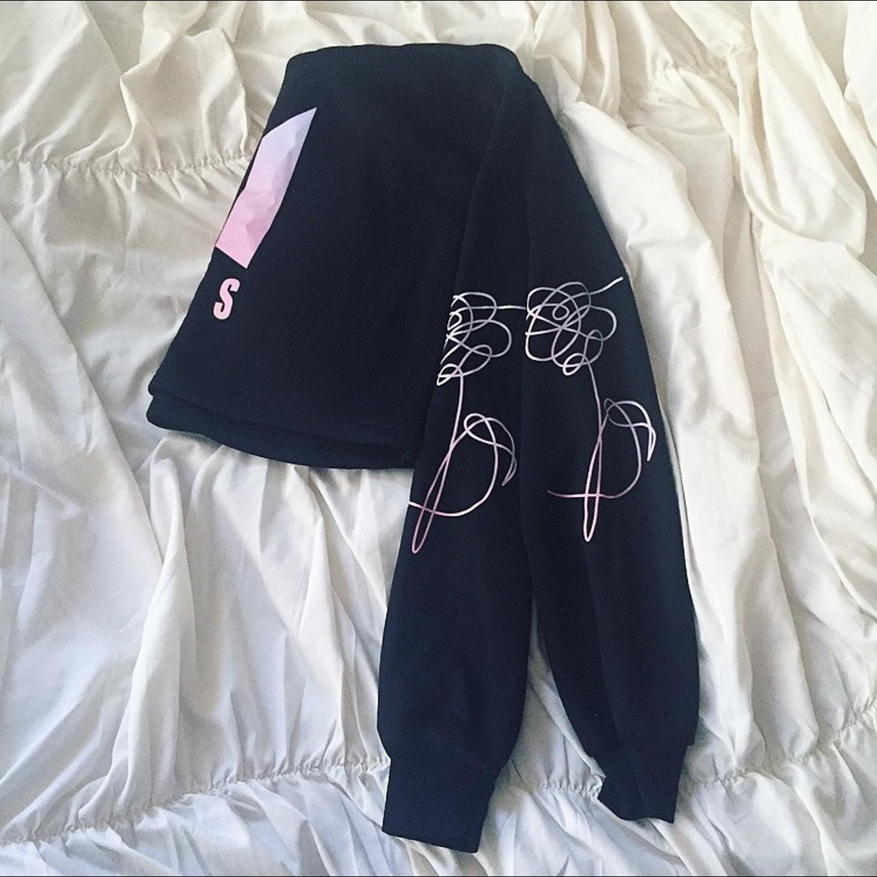 Bts cropped hoodie! Never worn, size M but fits like... - Depop