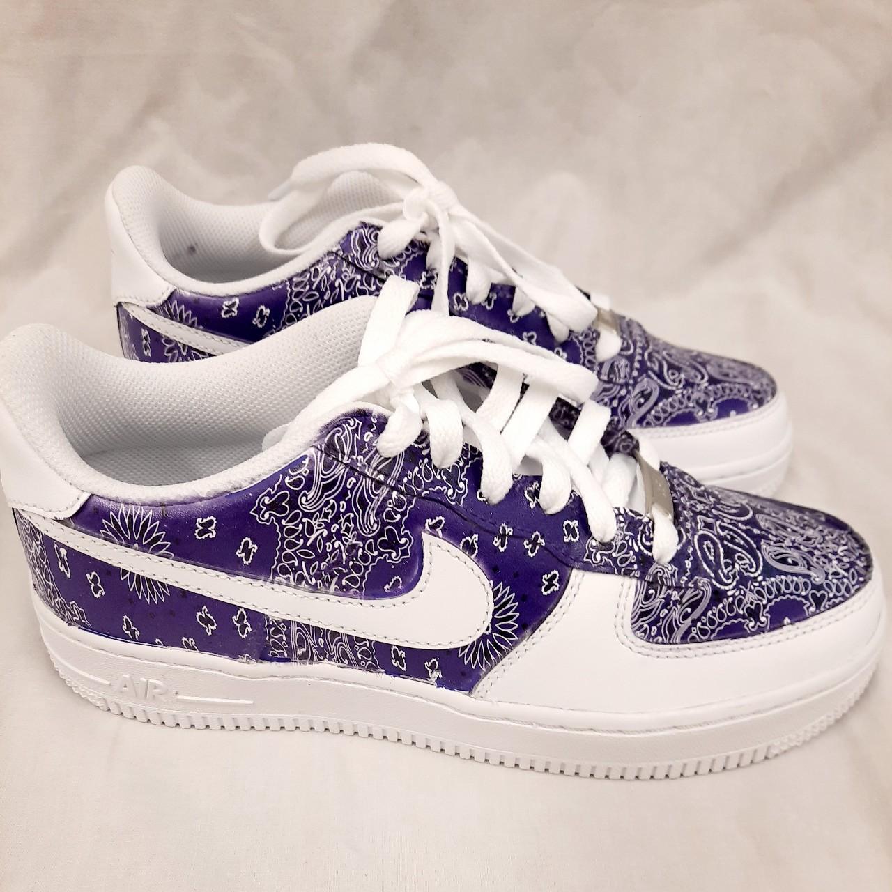 Purple High Quality Bandana Air Force 1 White 