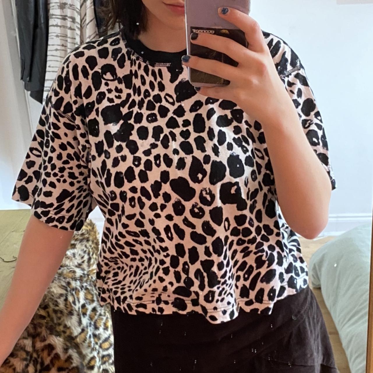 topshop animal print shirt