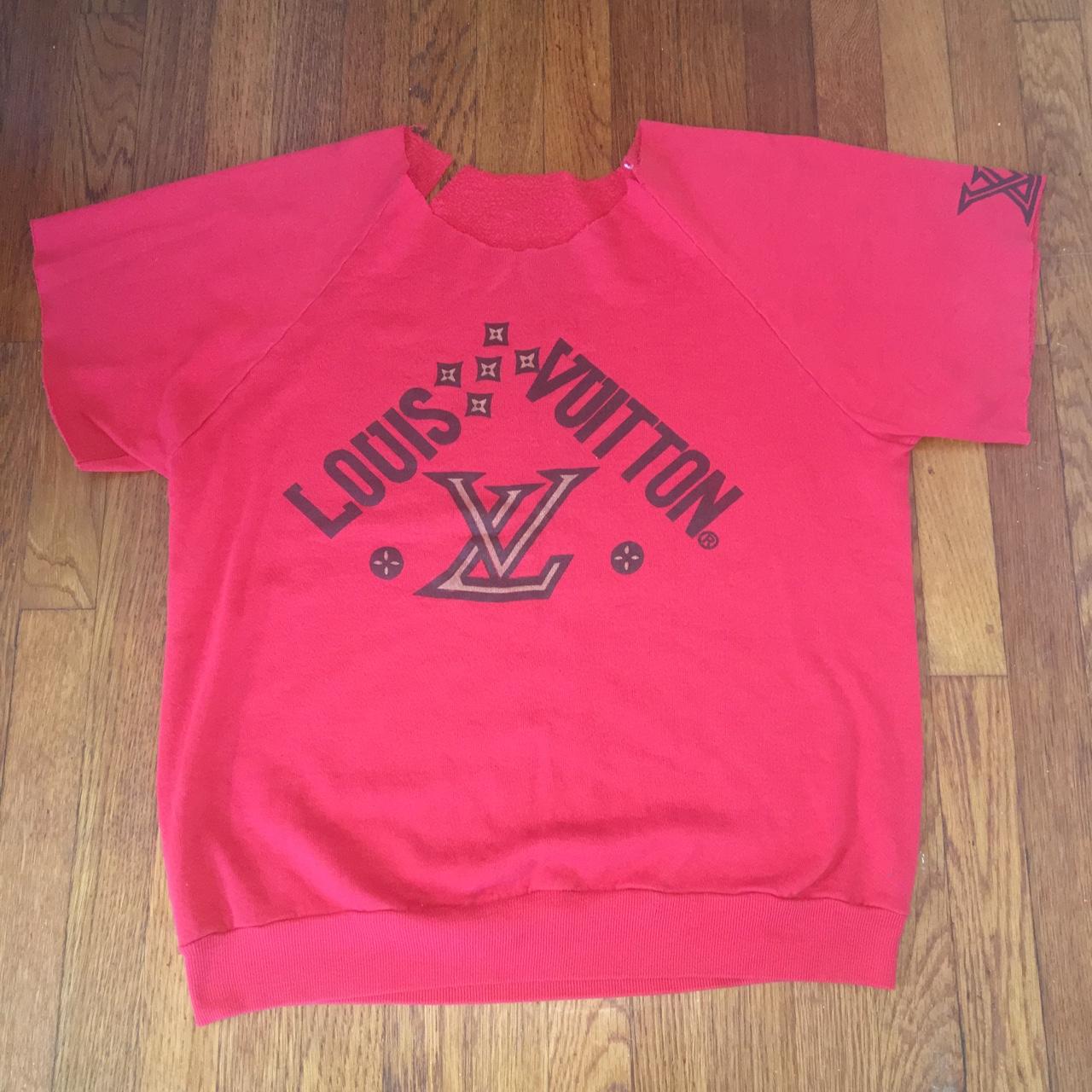 Vintage Louis Vuitton LV Screenprint sweatshirt with... - Depop