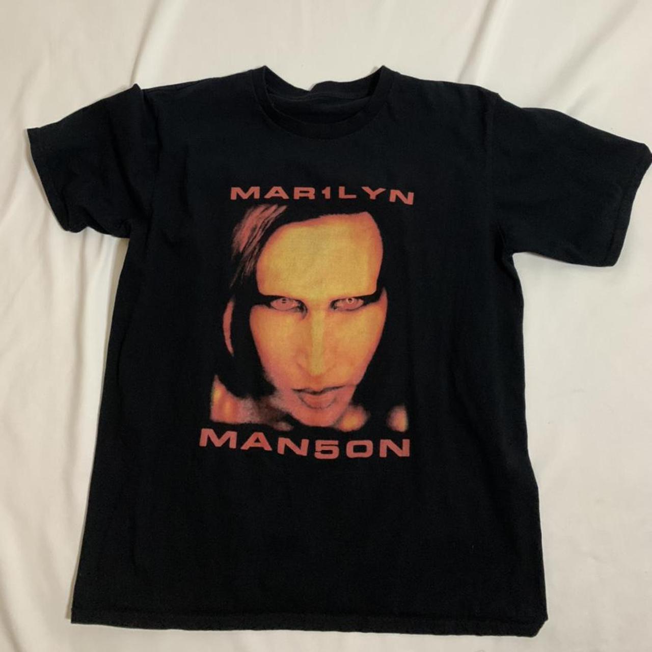 Vintage thrifted BIGGER THAN SATAN Marilyn Manson T - Depop