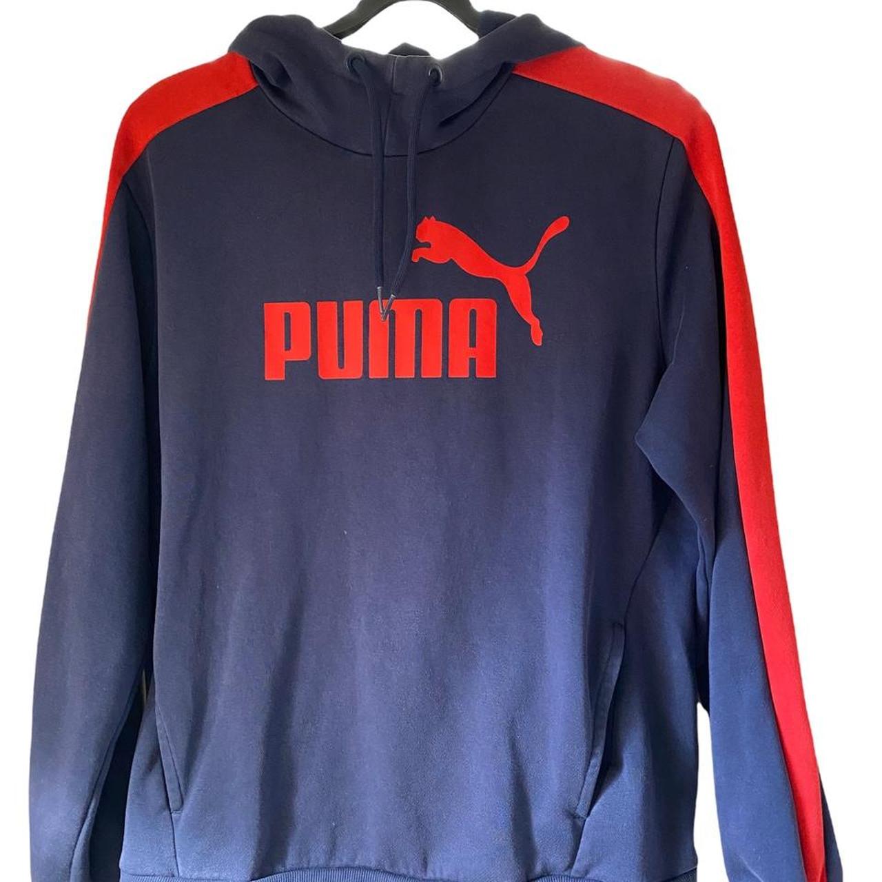 black and red puma jumper