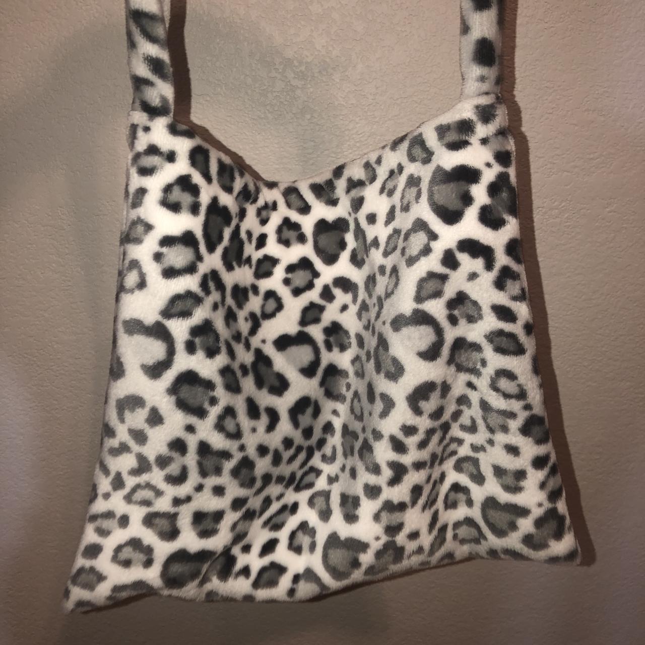 fuzzy snow leopard bag, inspired by unif faye