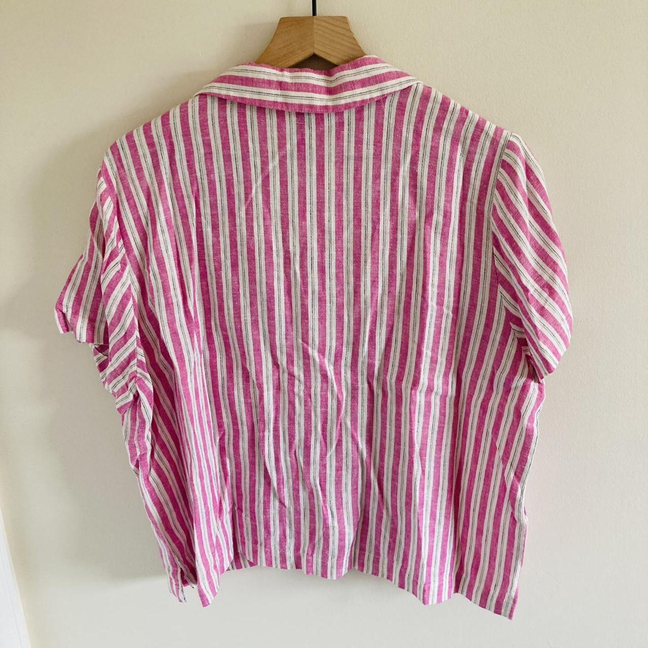Target Women's Pink and Cream Tshirt Depop