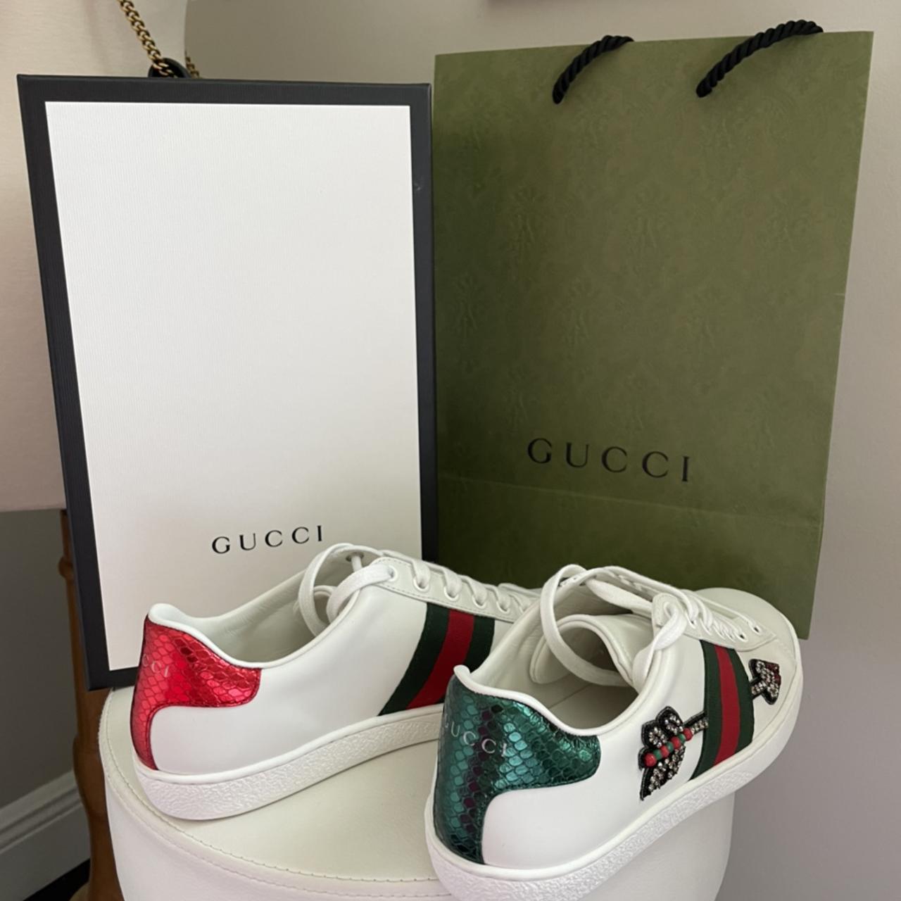 gucci arrow ace shoes, brand new, never worn, comes... - Depop