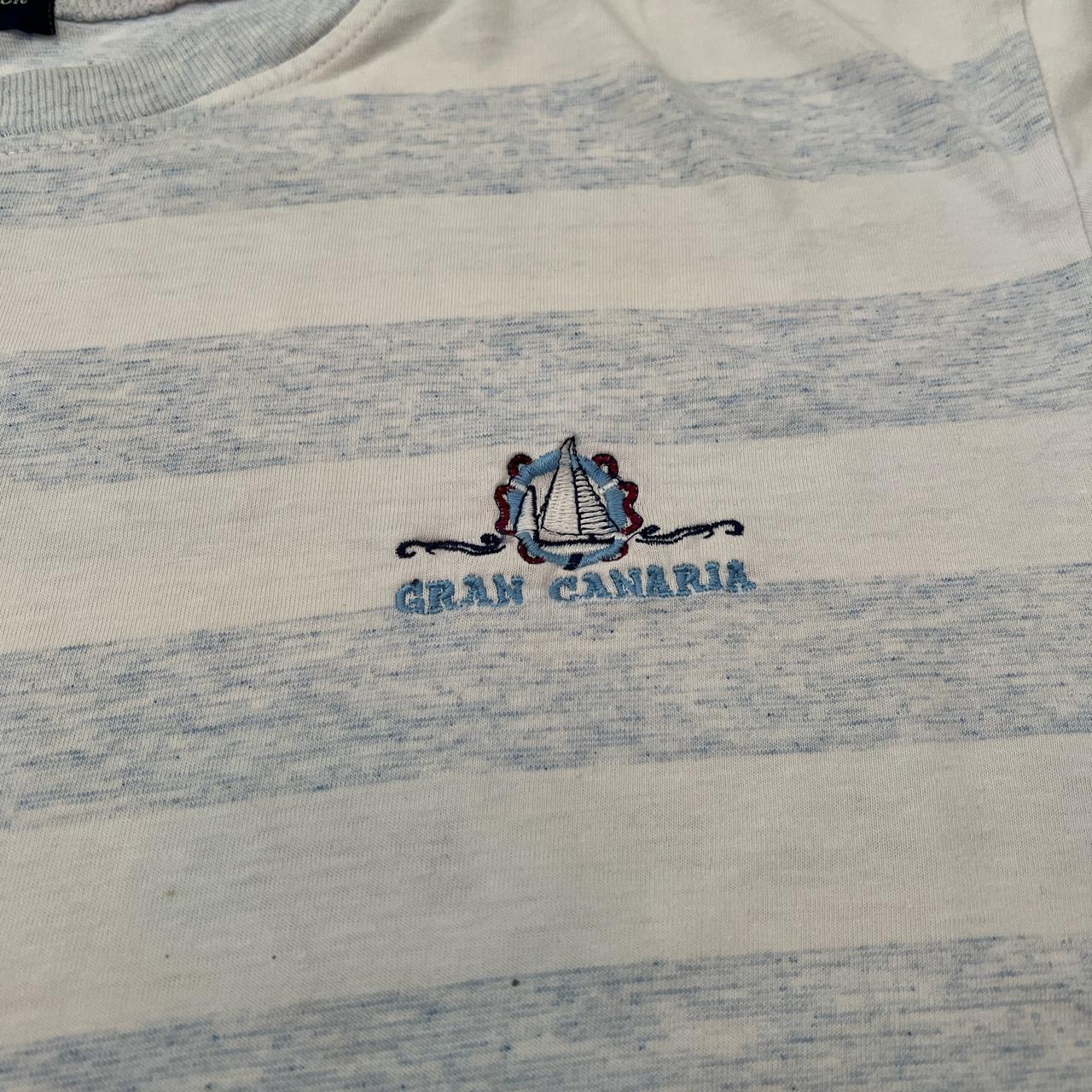 Striped Gran Canaria Souvenir Tshirt Great... - Depop