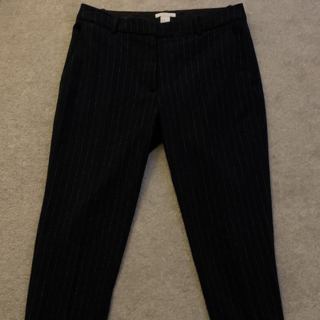 Navy and white pinstripe trousers Perfect for sixth... - Depop