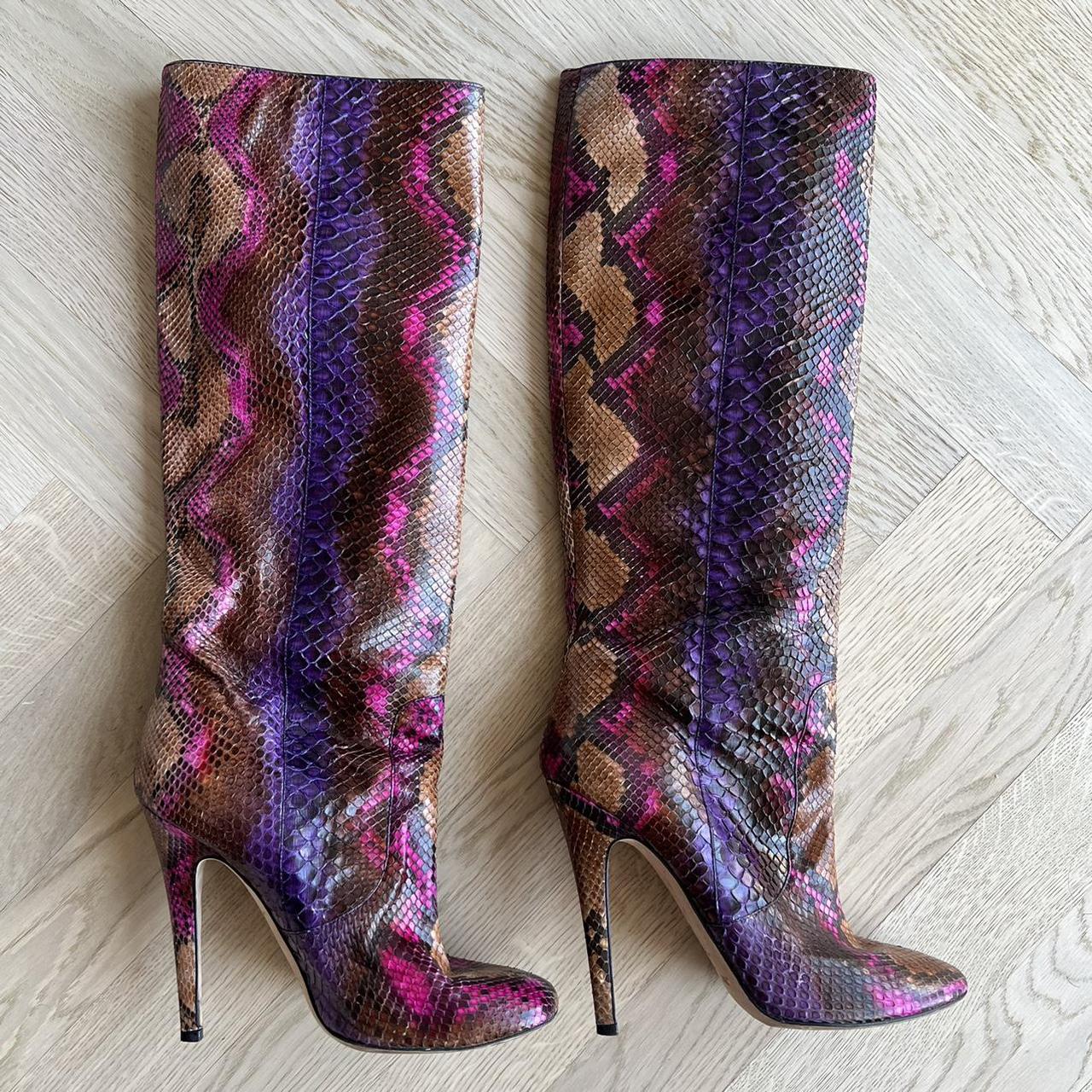 Jimmy Choo Tosca Python Boots RRP £1900. Worn twice... - Depop