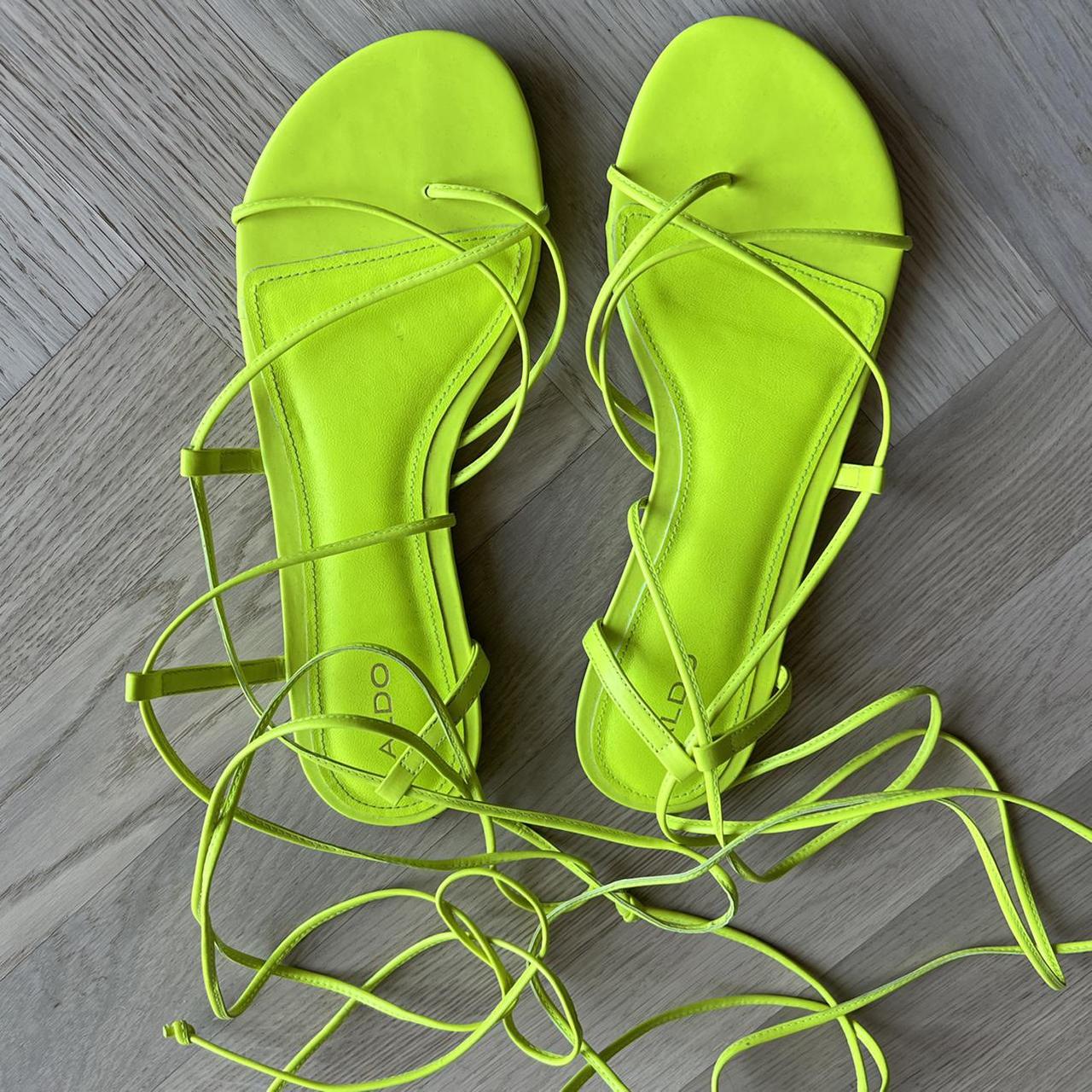 aldo neon green heels