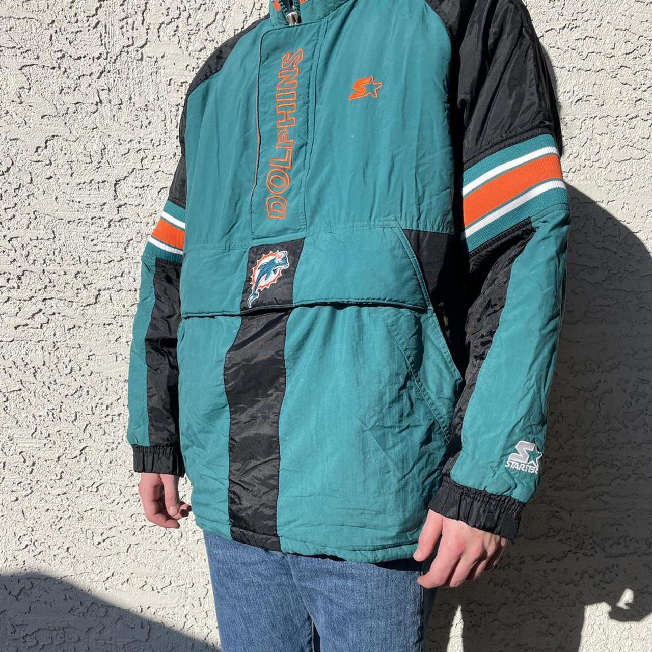 Rare Miami Dolphins Pro Line Starter Leather Jacket (L)