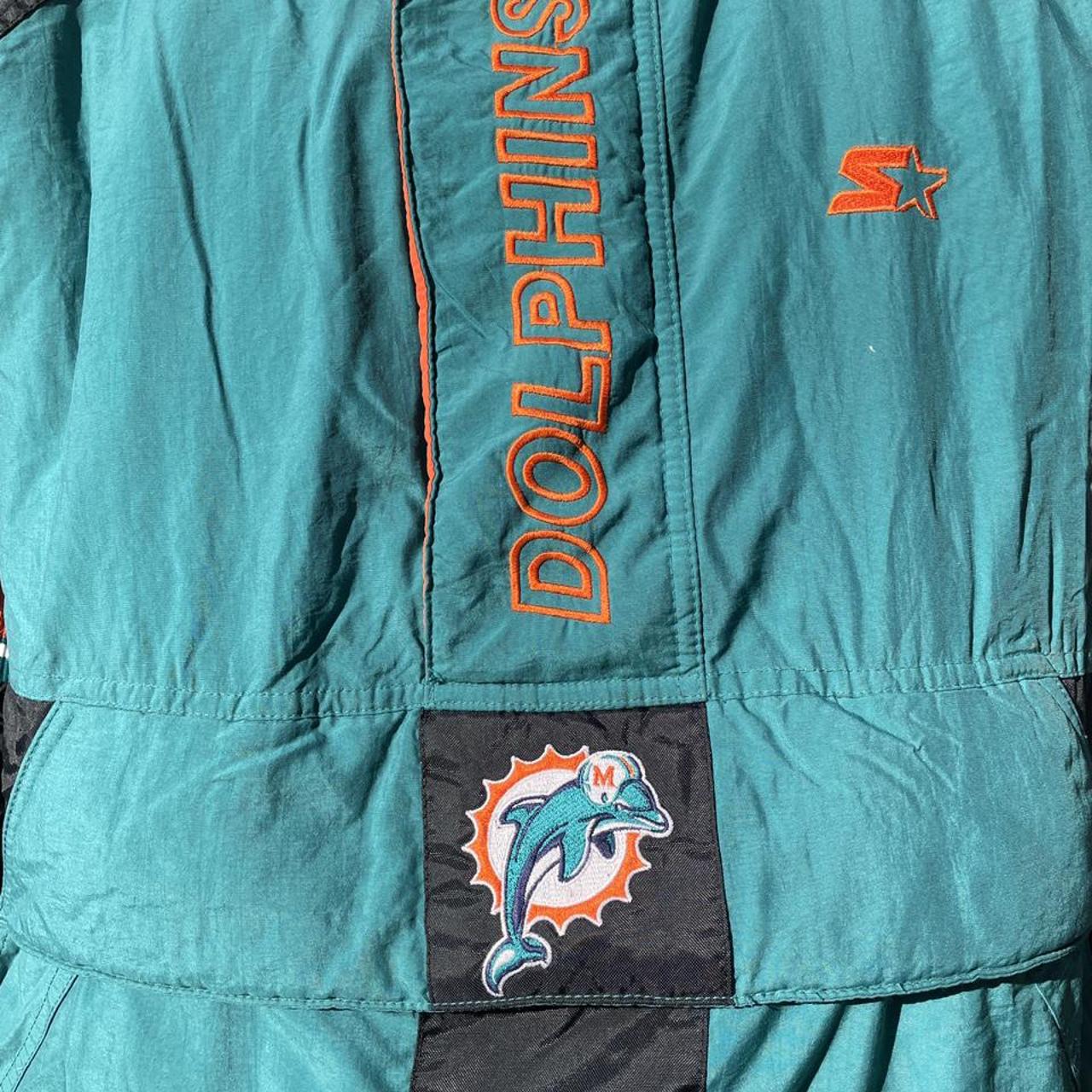 Rare Miami Dolphins Pro Line Starter Leather Jacket (L)