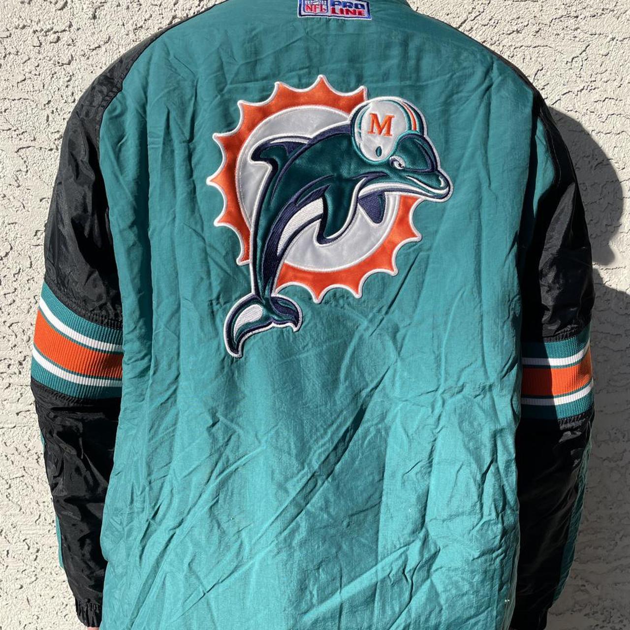 Vintage Miami Dolphins Jacket 80s Locker Line - Depop