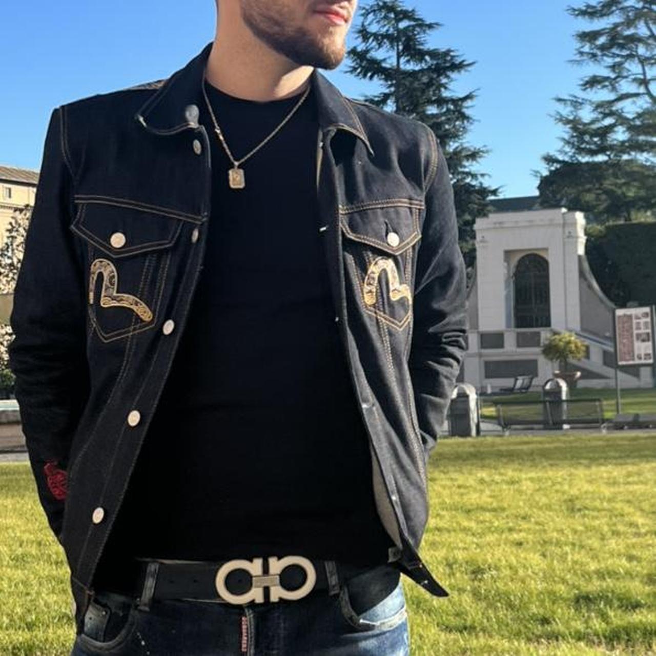 Evisu dragon floral denim jacket Paid €336 in Rome,... - Depop