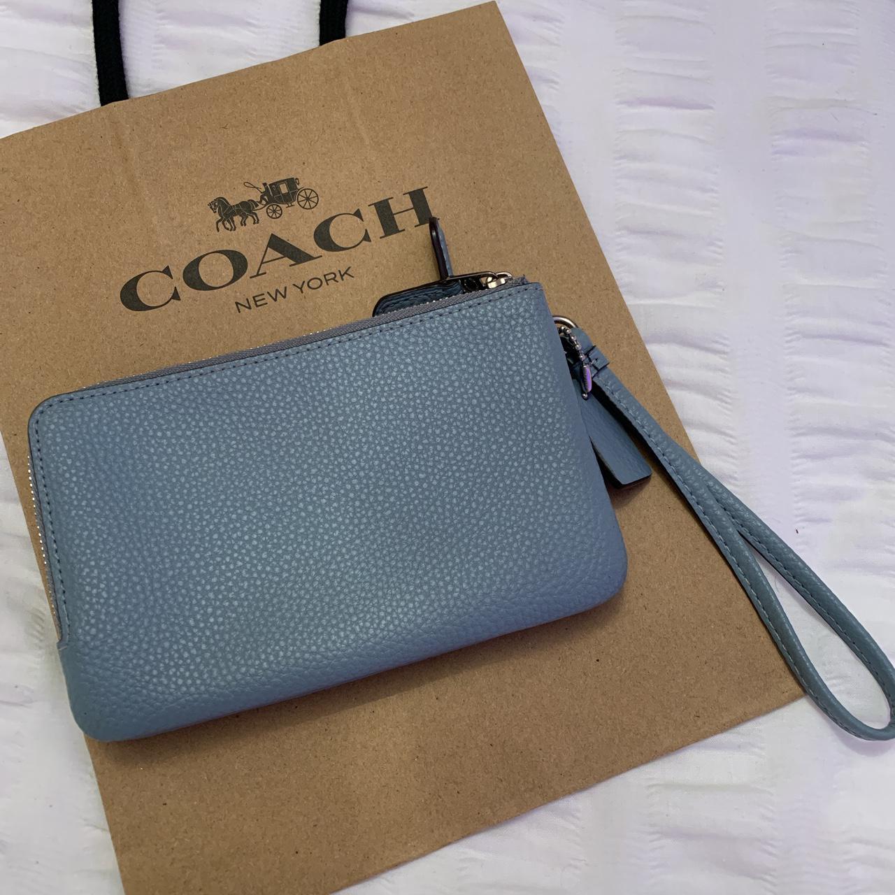 Product Image 3 - Coach dusty blue purse/wallet with
