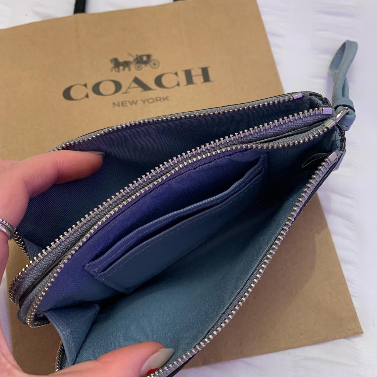 Product Image 4 - Coach dusty blue purse/wallet with