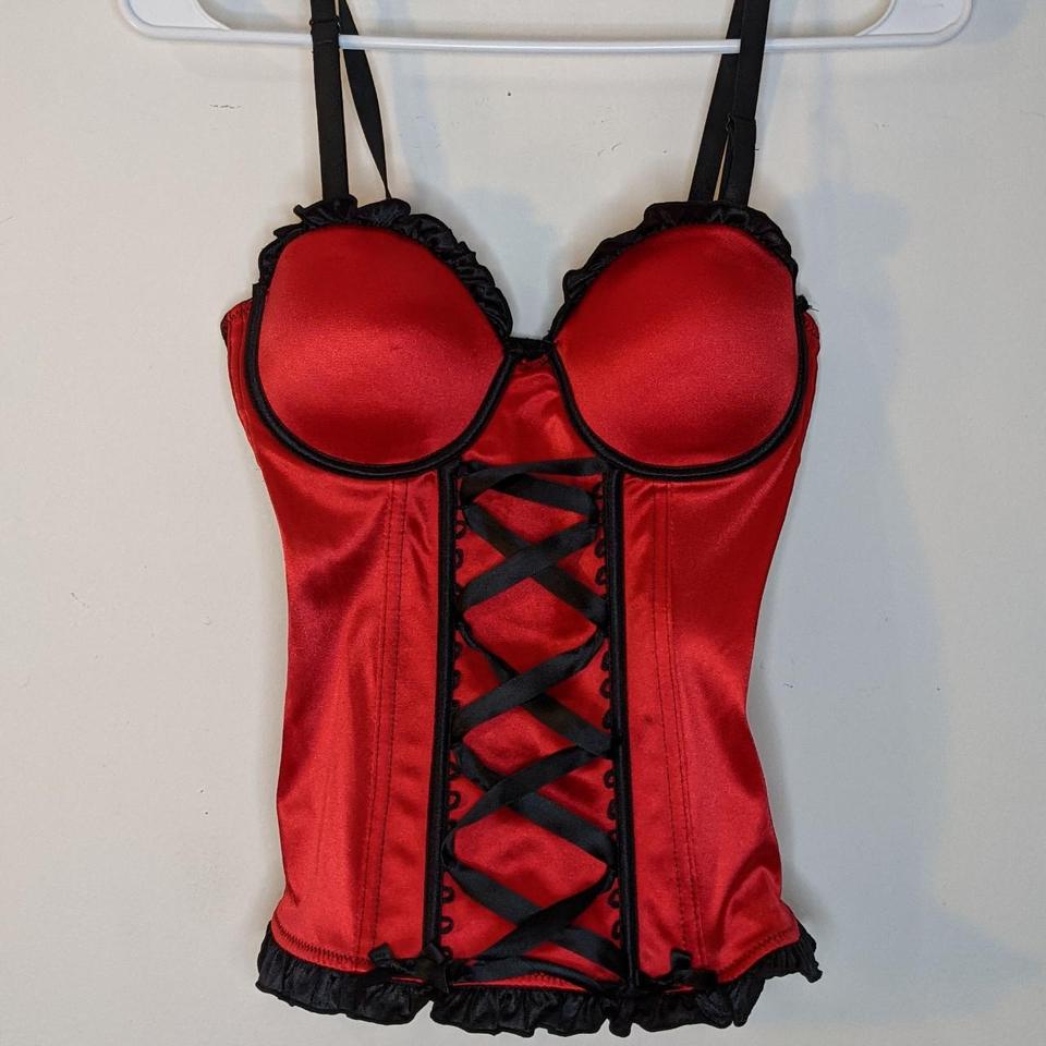 NWOT Zara Black satin effect corset top