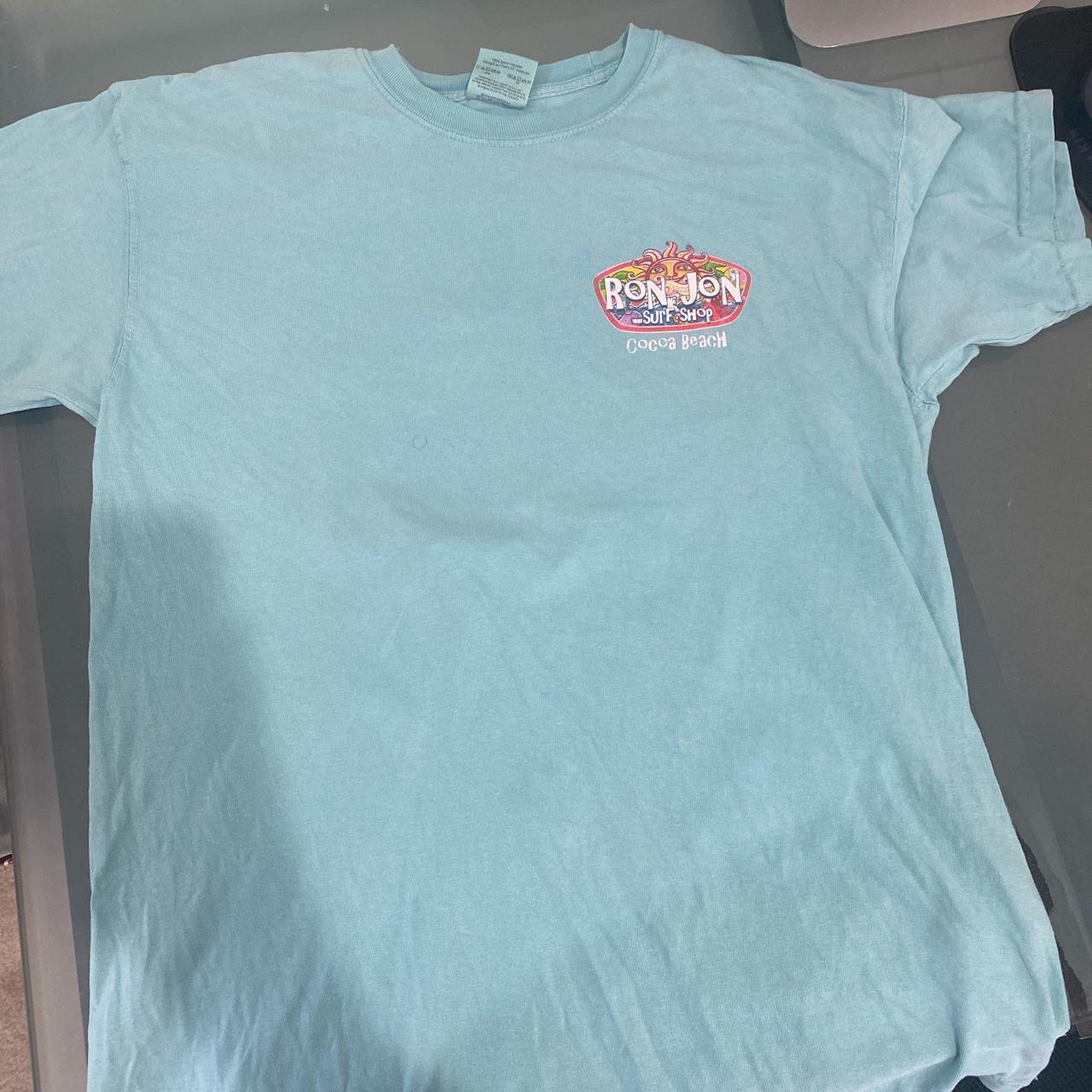 Ron Jon tshirt Teal Size m - Depop