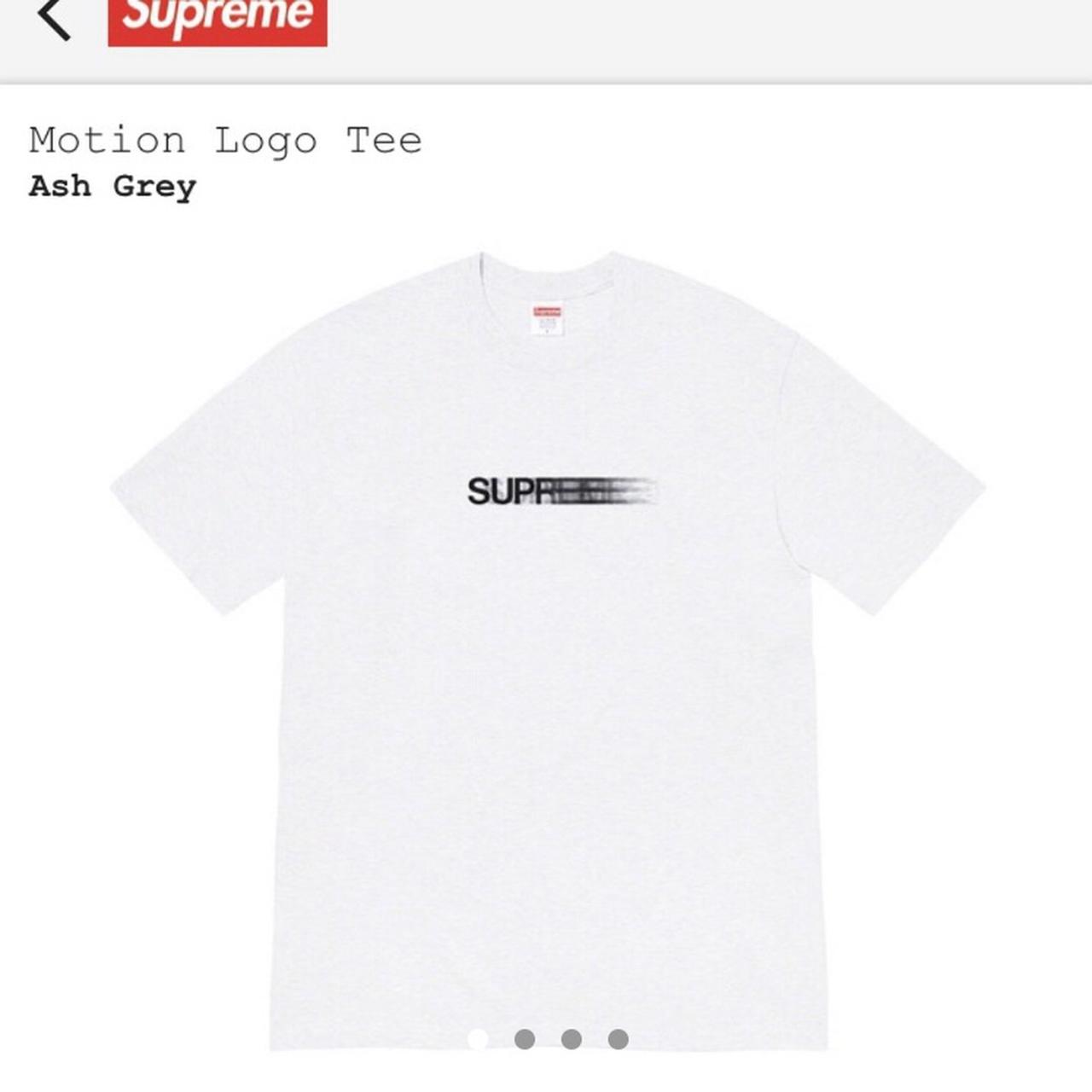 Supreme motion logo tee ash grey colour way... - Depop