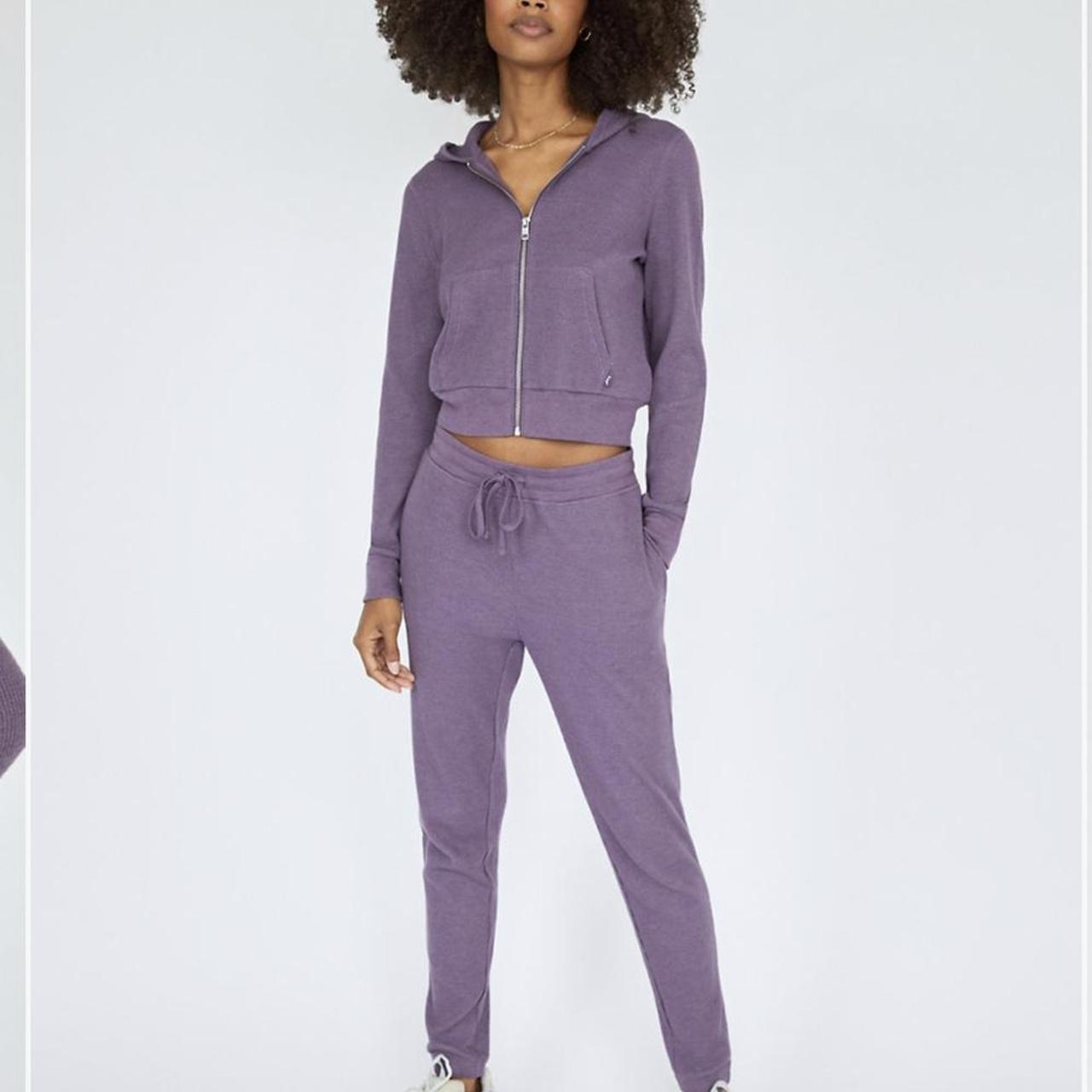 aritzia waffle zip up