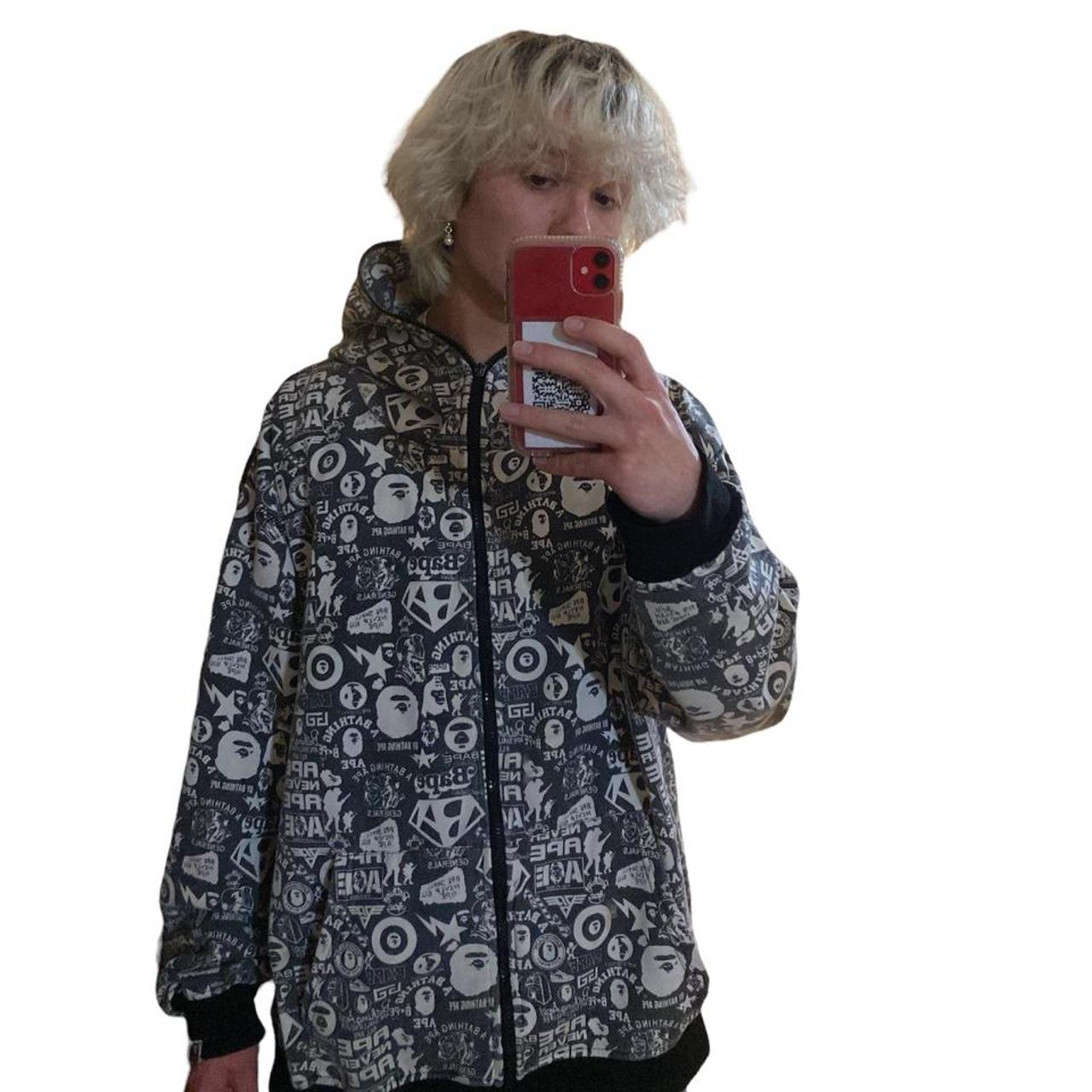 00s A BATHING APE/Half zip Sweat/初期タグ/M/ハーフジップ