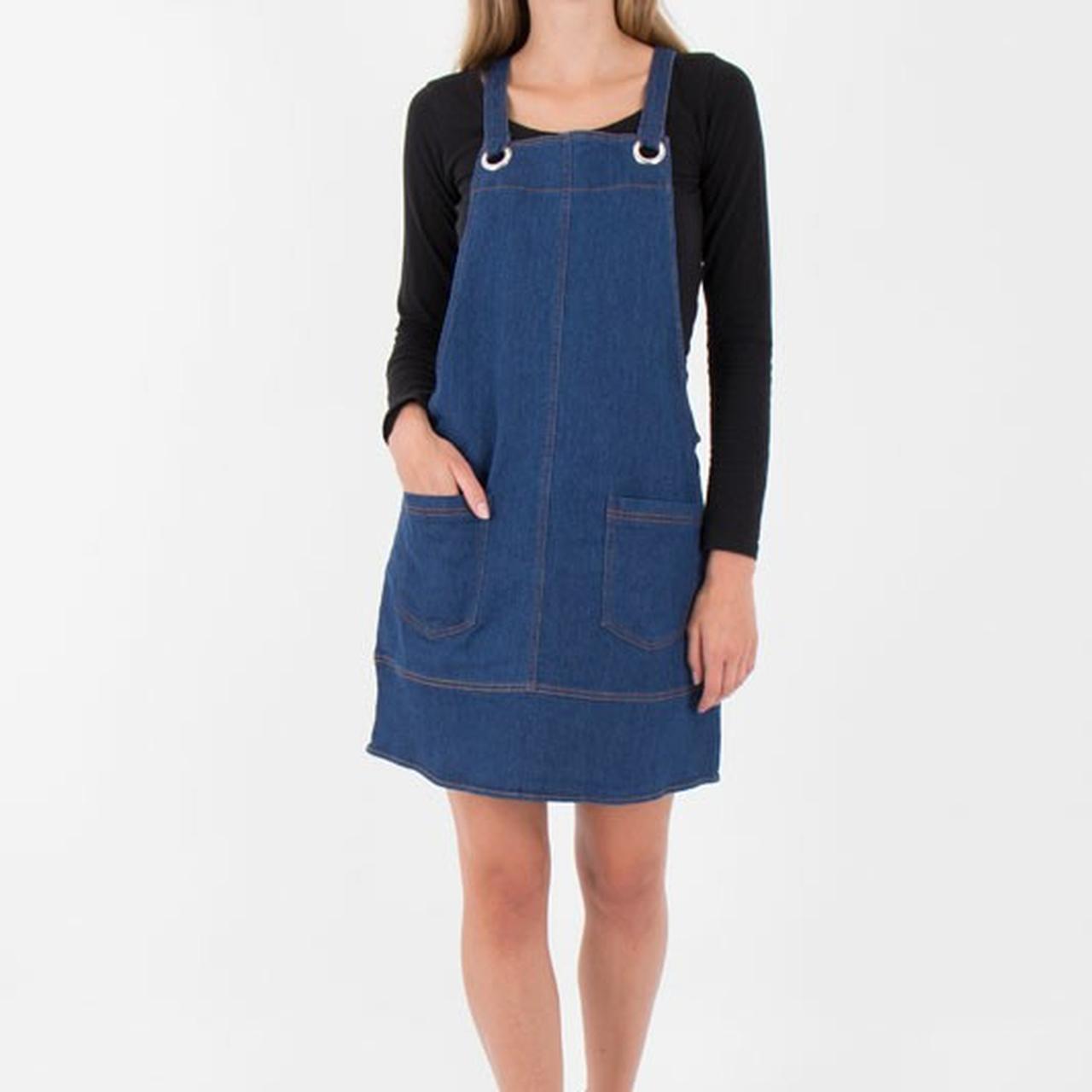 A line best sale denim pinafore dress