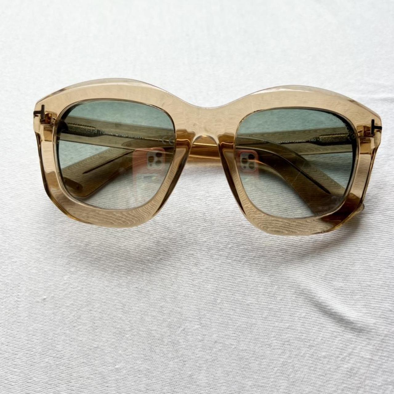 TOM FORD Women's Tan and Blue Sunglasses