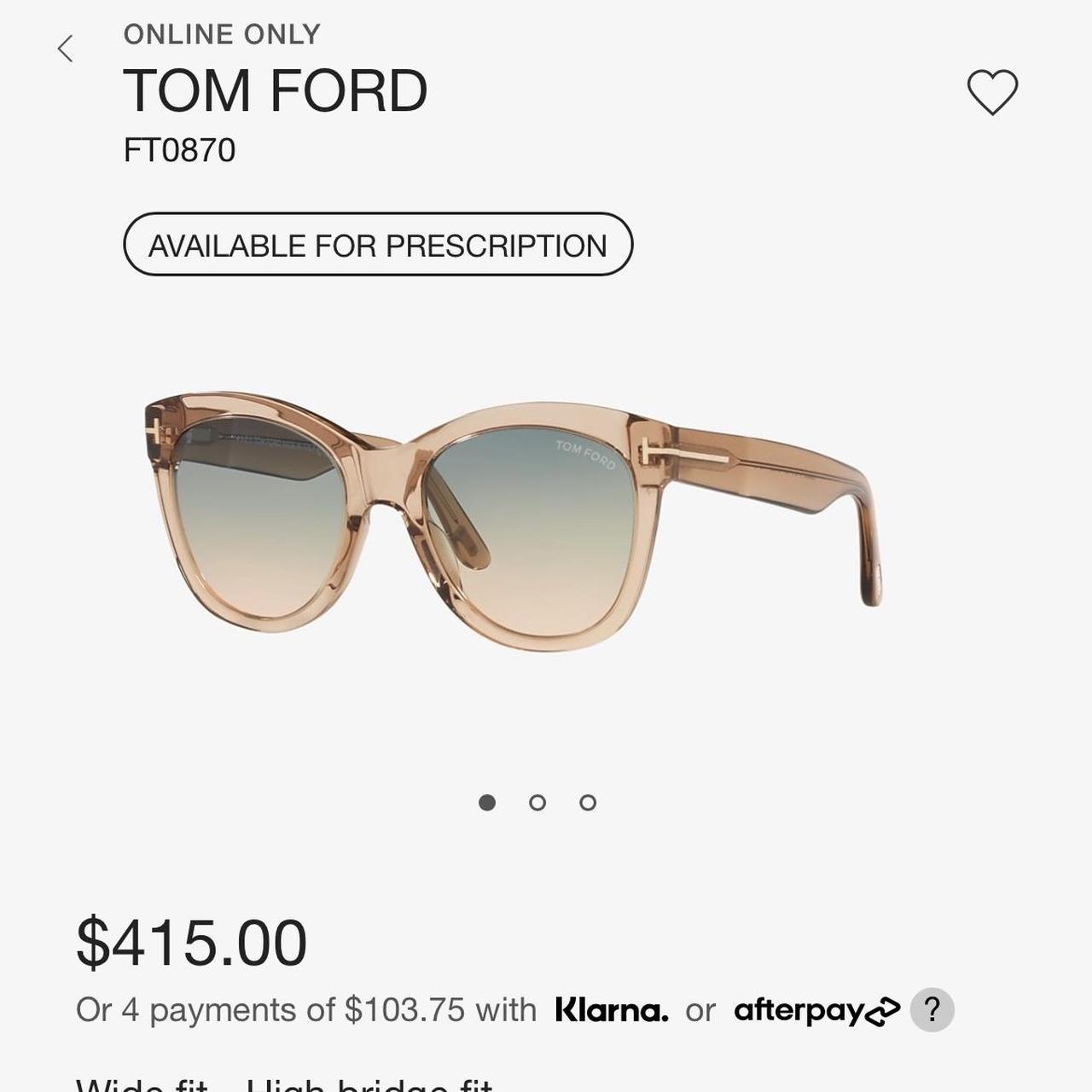 TOM FORD Women's Tan and Blue Sunglasses (2)