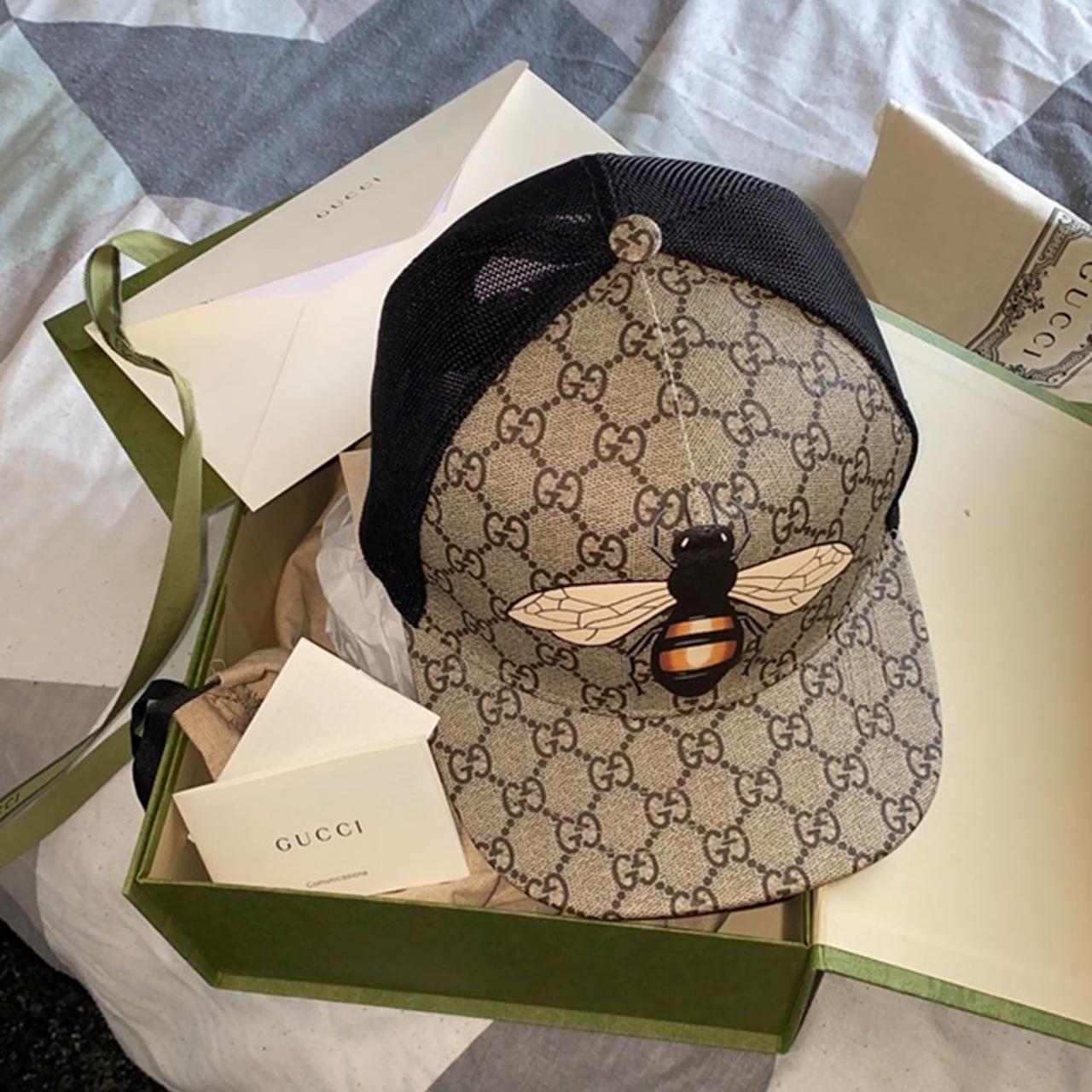 gucci bee cap black