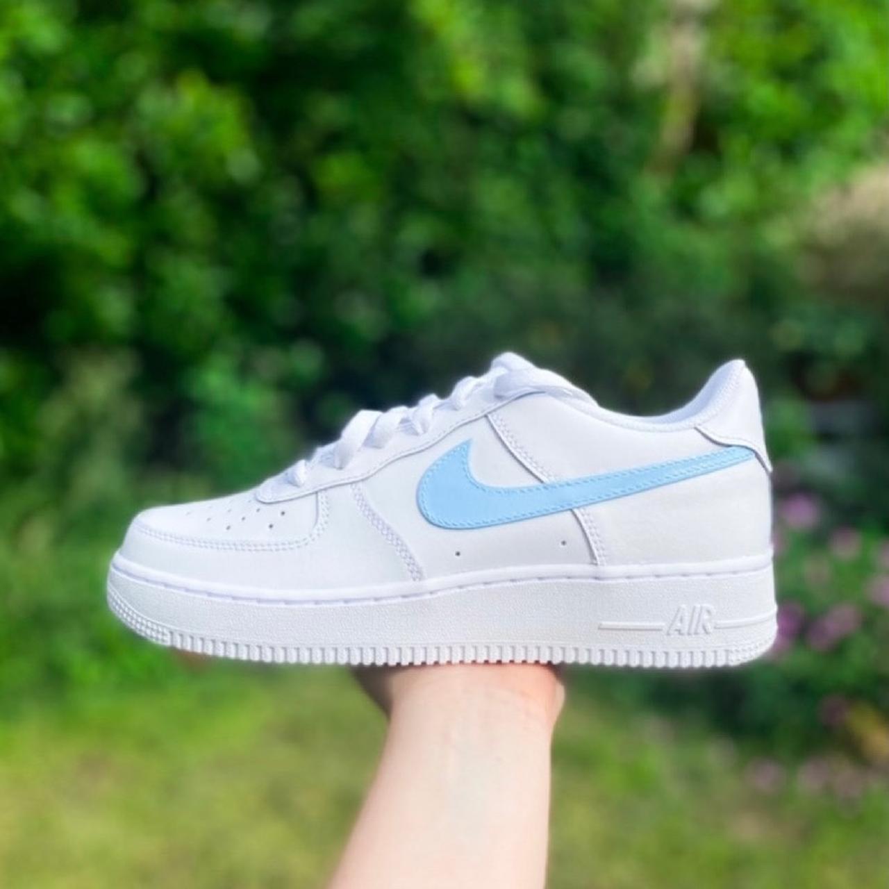 SELLING FAST! Custom Nike Air Force 1 in Light... - Depop