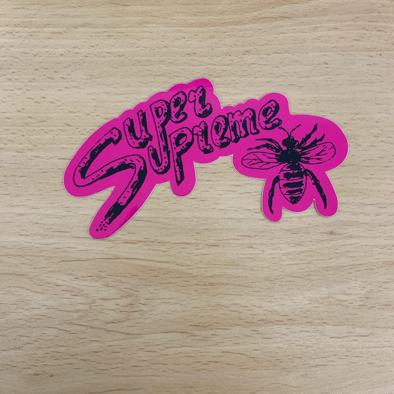 Supreme Pink Super Supreme Wasp sticker ABOUT THE Depop