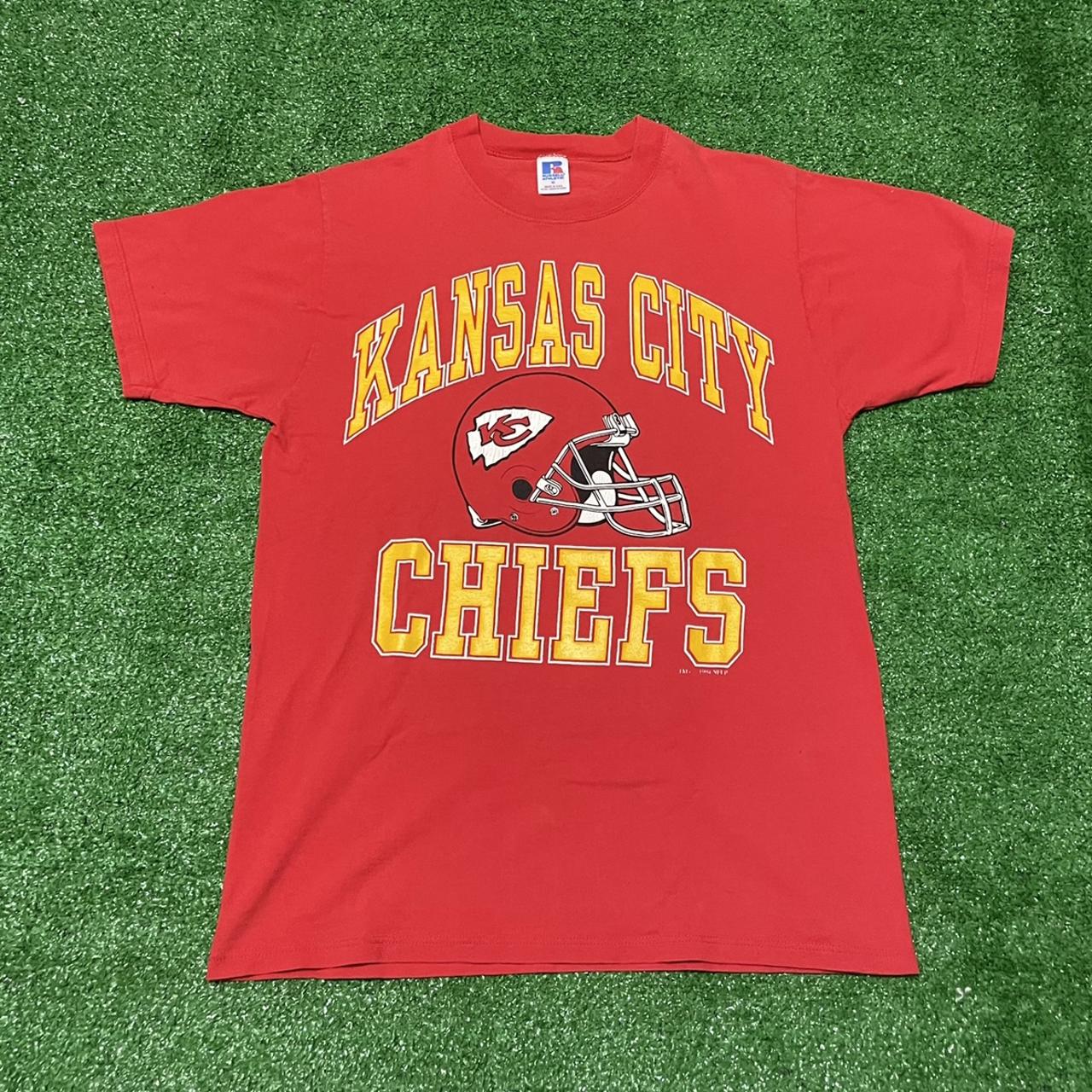 Vintage Kansas City Chiefs T Shirt Tee Russell Athletic Made 