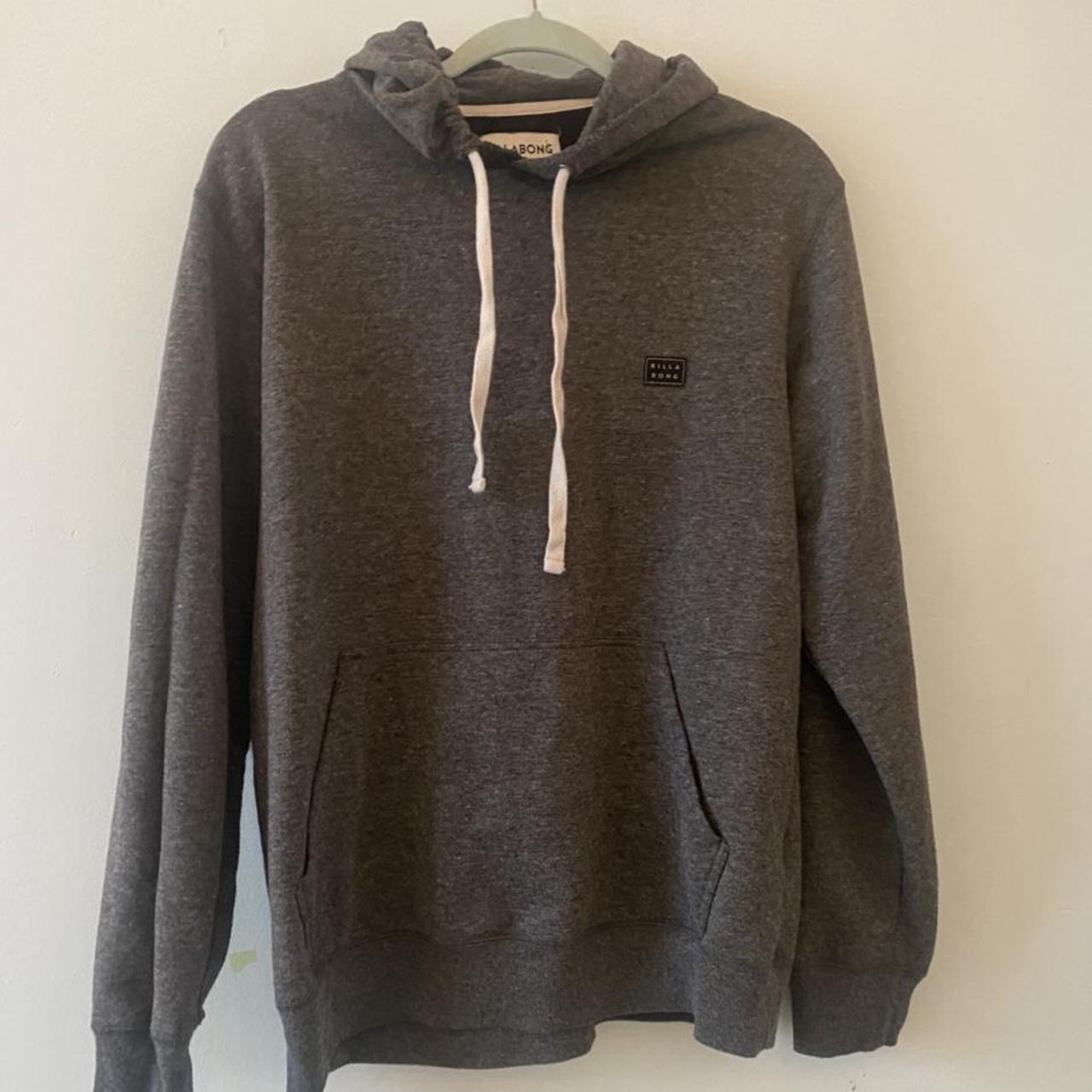 Grey billabong lightweight hoodie Size medium... - Depop