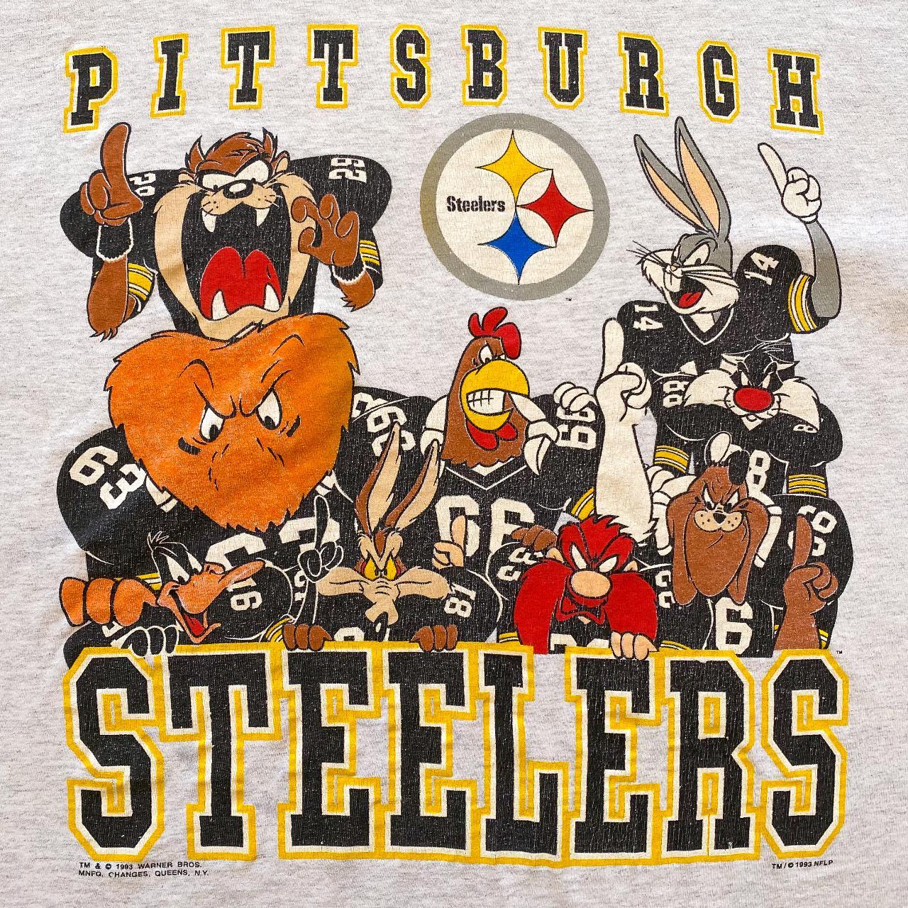 Gildan, Shirts, Vintage Pittsburgh Steelers Taz Looney Tunes Tshirt  Pittsburgh Steelers Shirt