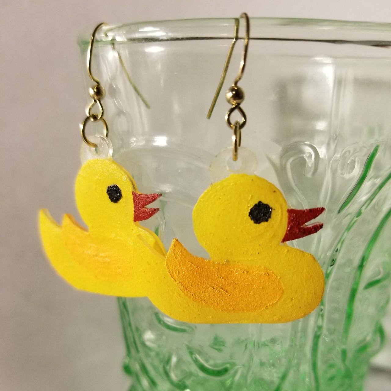 Tiny Rubber Duck Earrings - SCN Gems