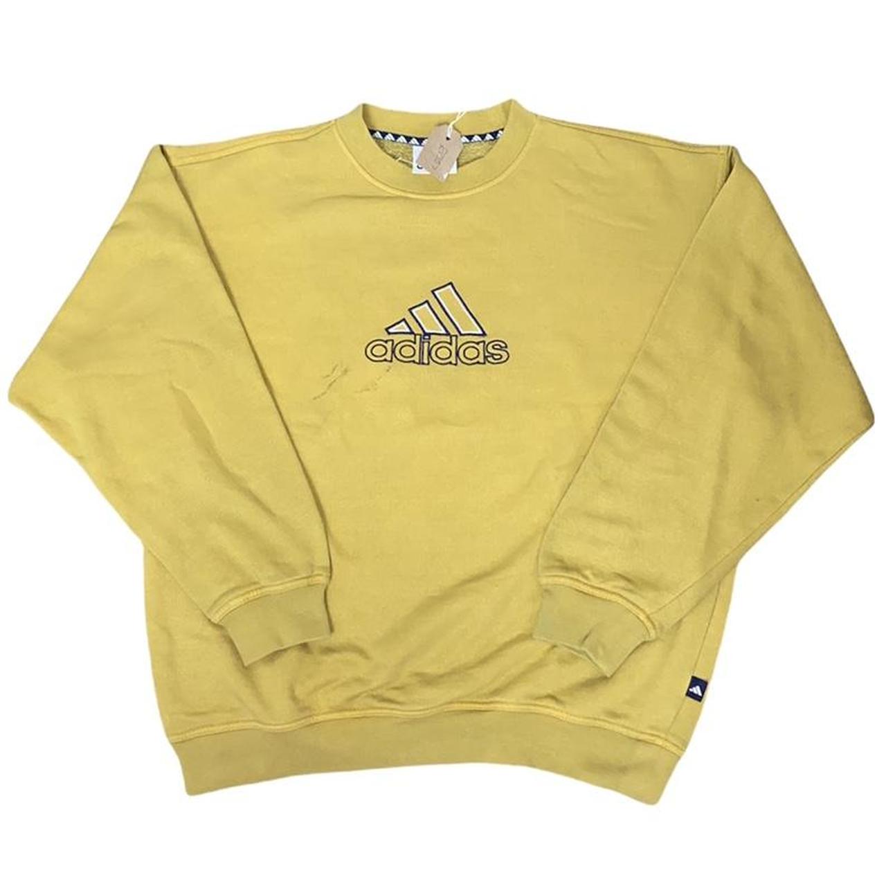 Vintage Mustard Yellow Adidas Spellout... Depop