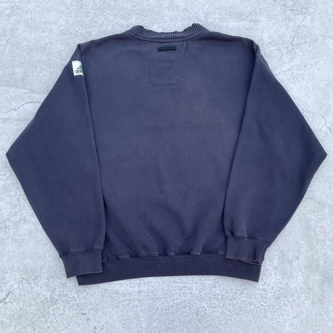 Vintage Adidas Equipment Navy Sweatshirt Size on... - Depop